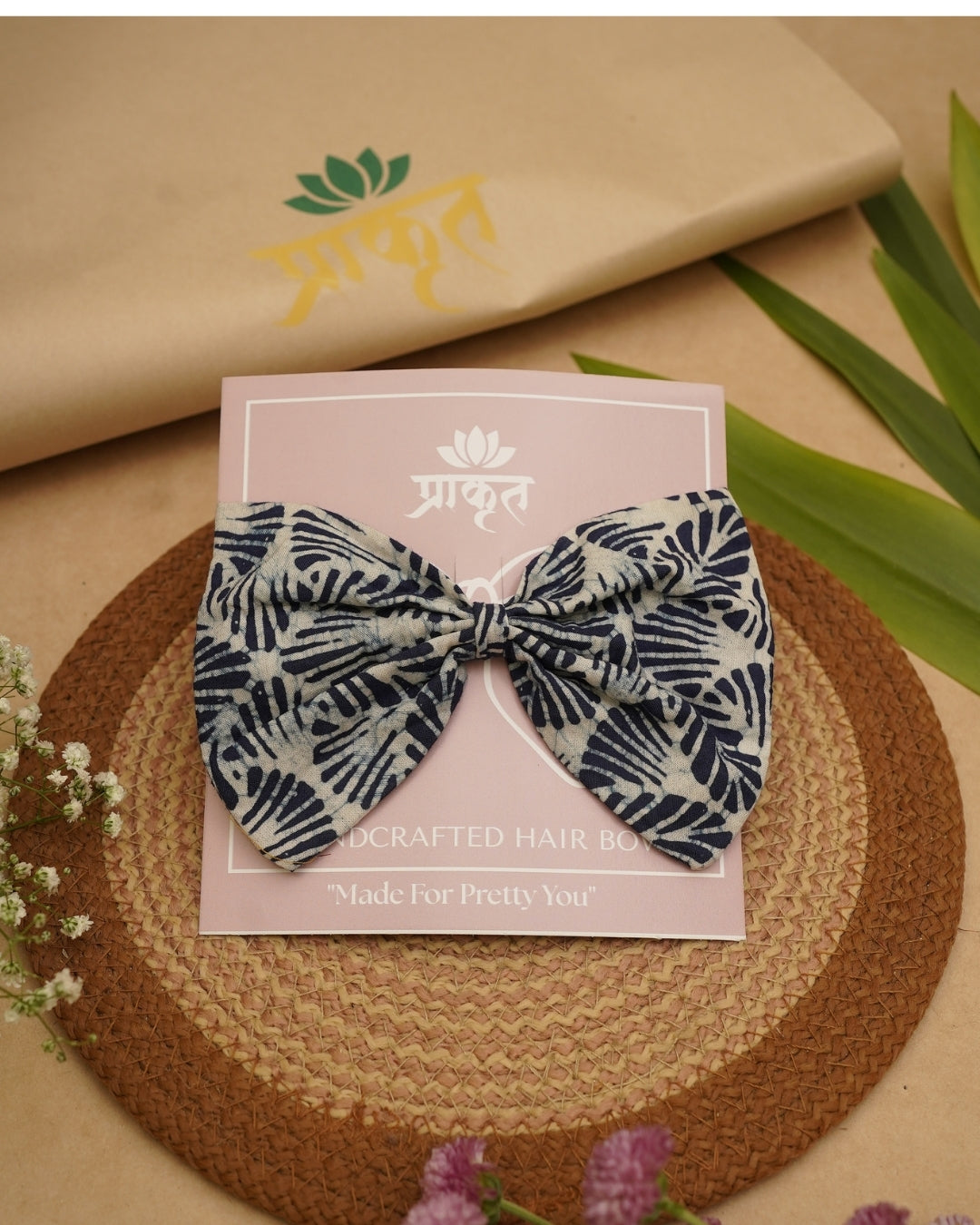 BLUE BATIK BOWCLIP