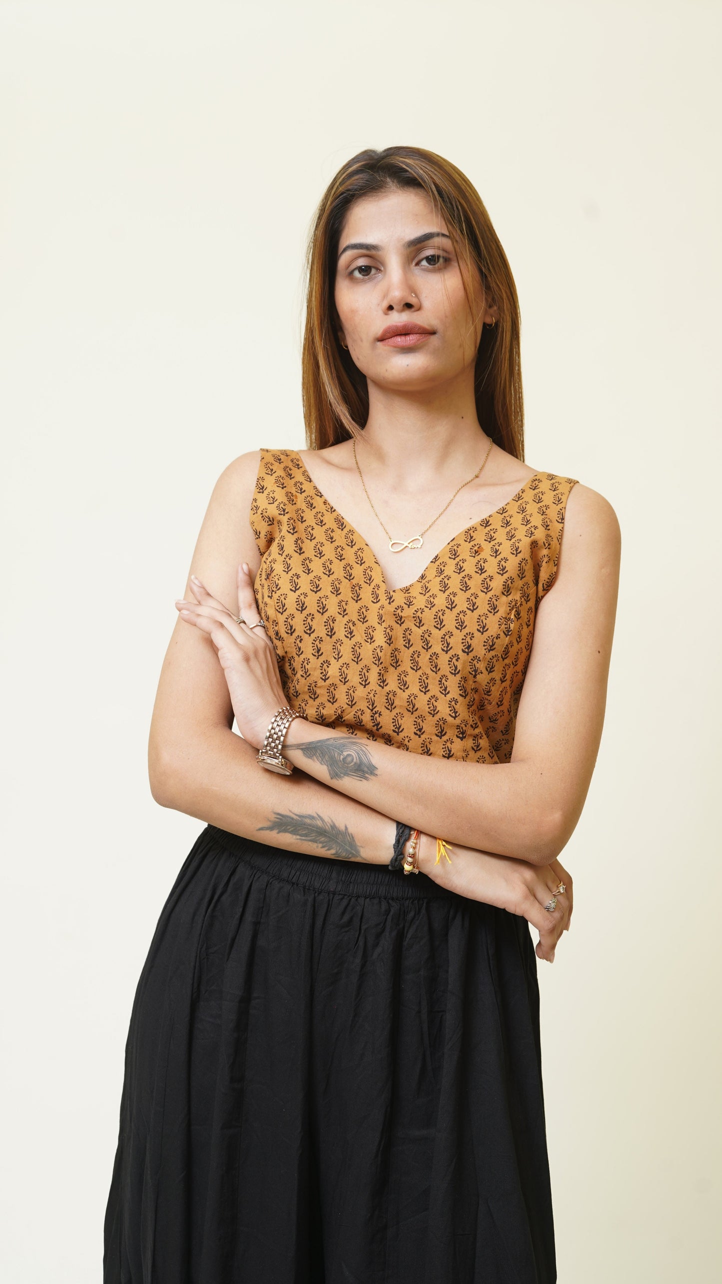 COFFE BROWN BLACK BAGH PRINT BRALETTES