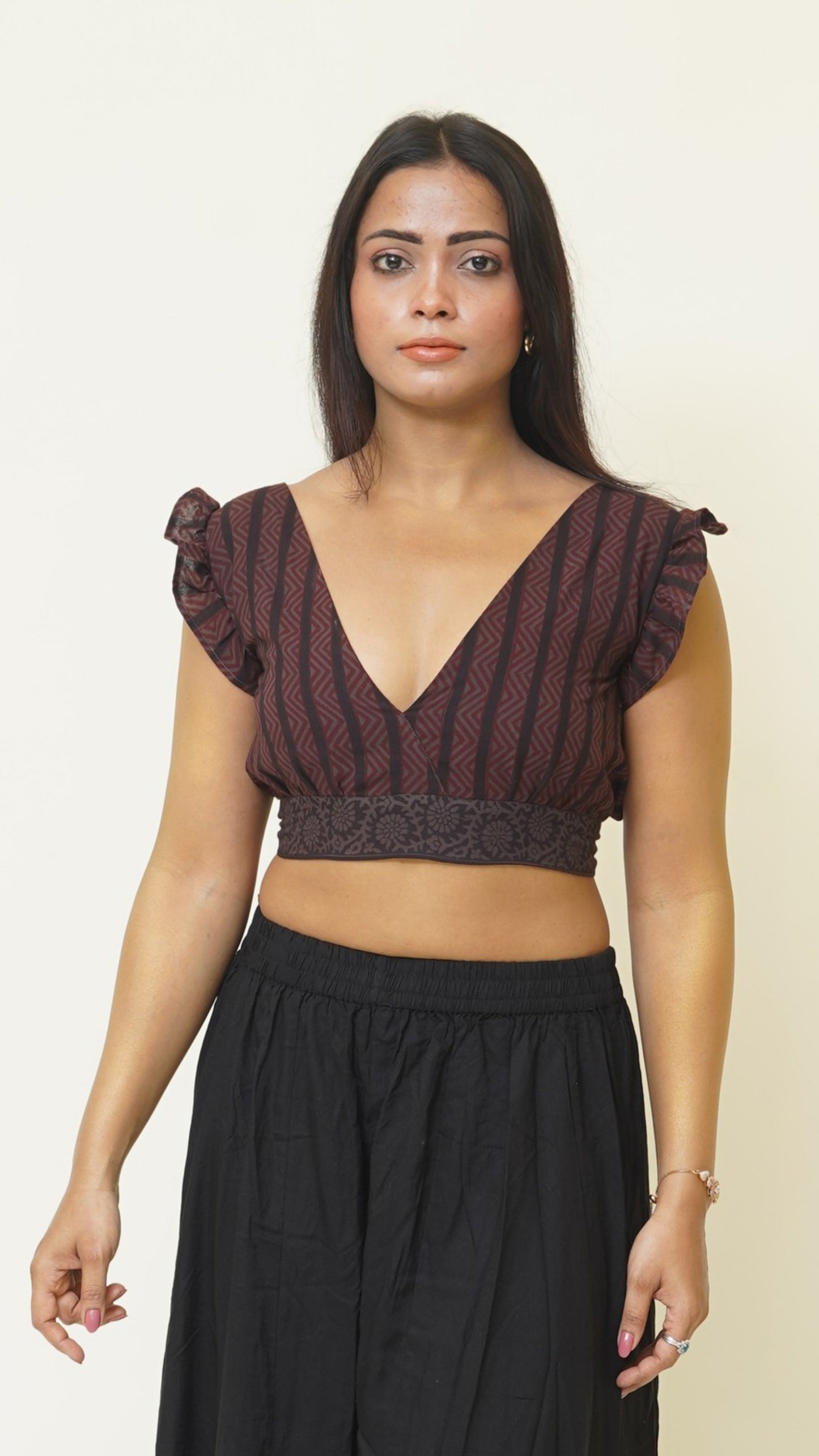 GREY BLACK BAGH PRINT BRALETTES