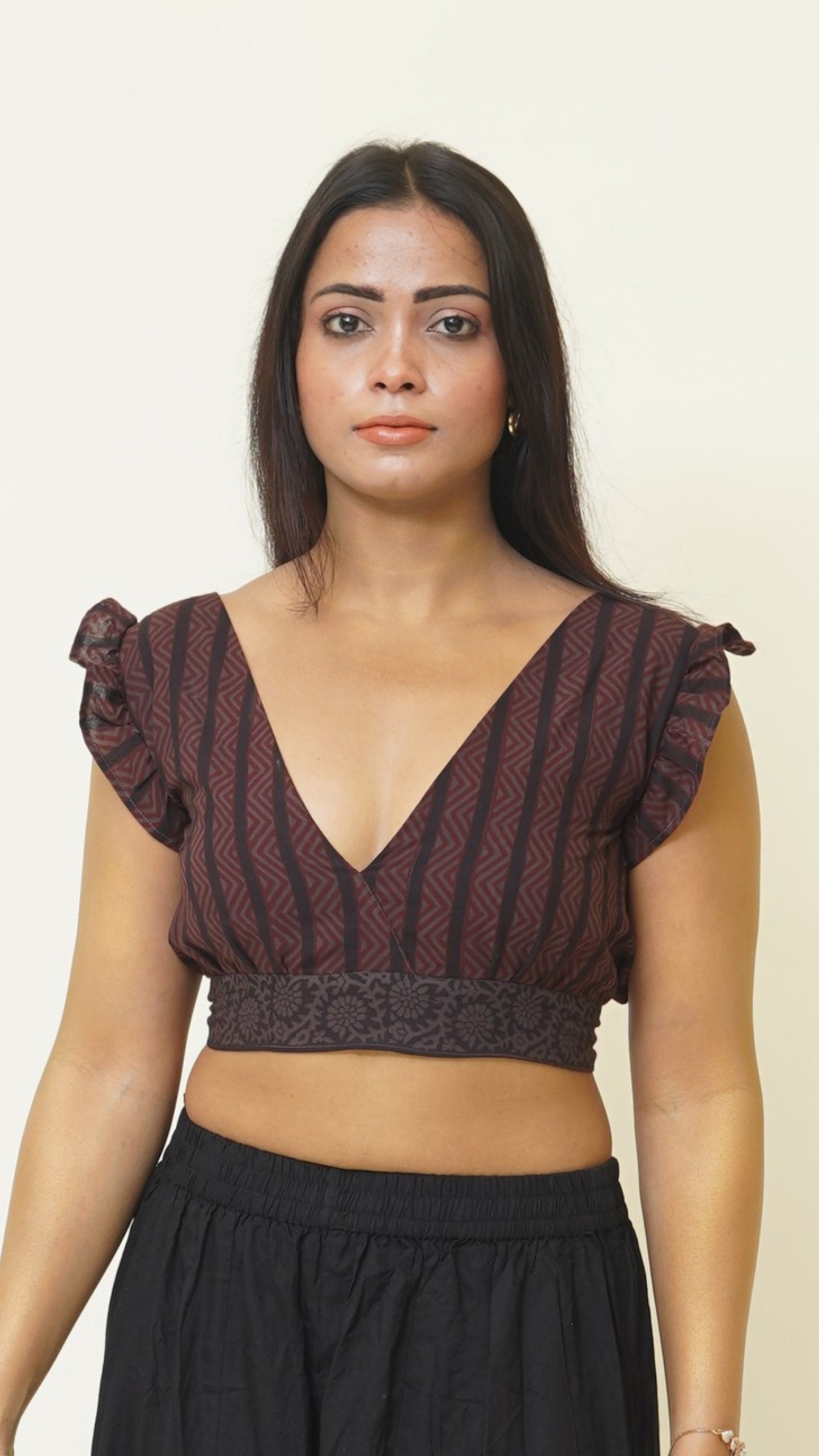 GREY BLACK BAGH PRINT BRALETTES