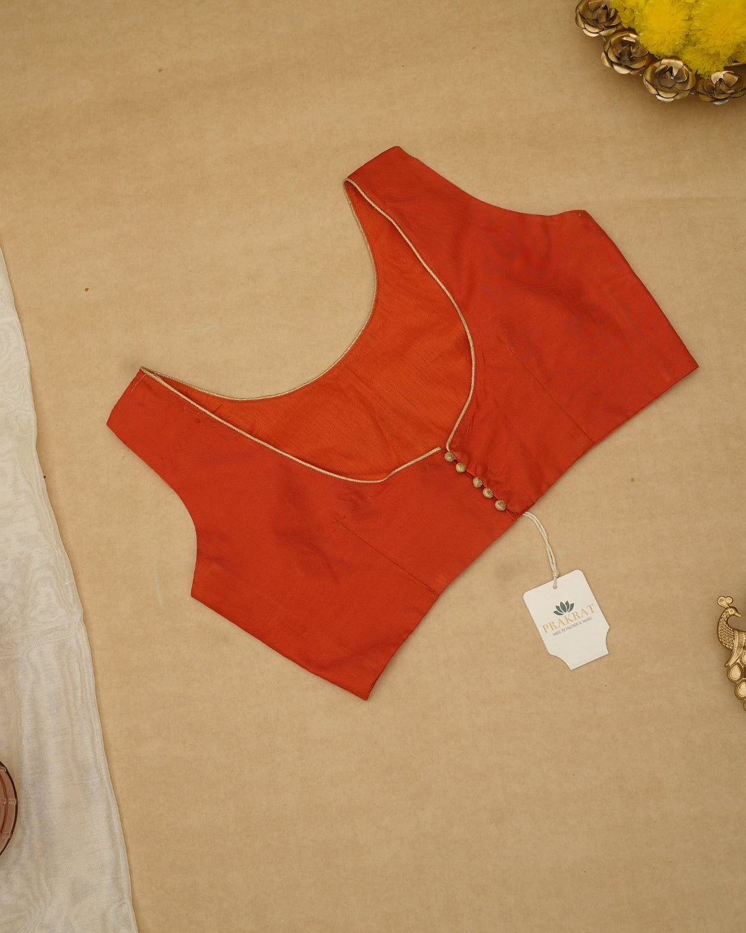 ORANGE COTTON BLOUSE