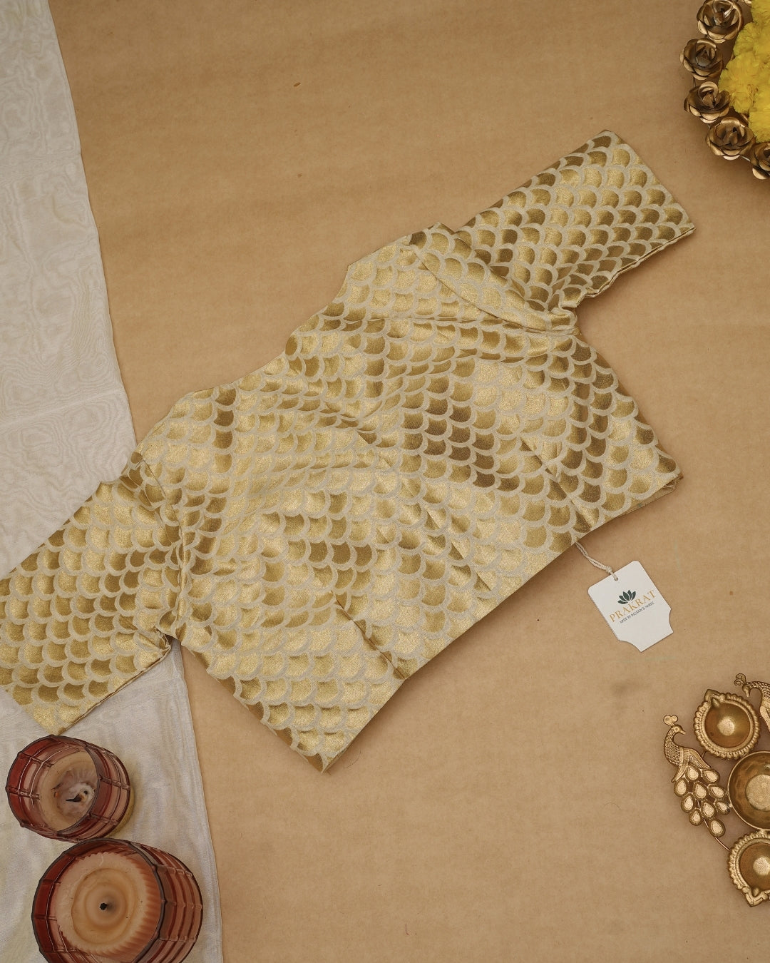 GOLDEN BROCADE BLOUSE