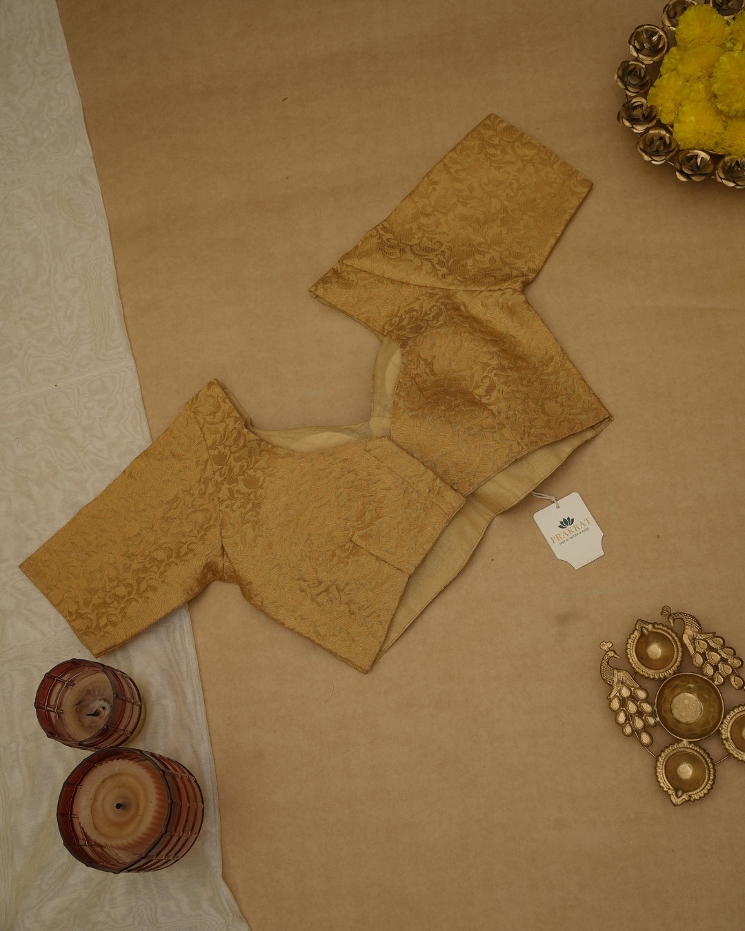 GOLDEN BROCADE BLOUSE