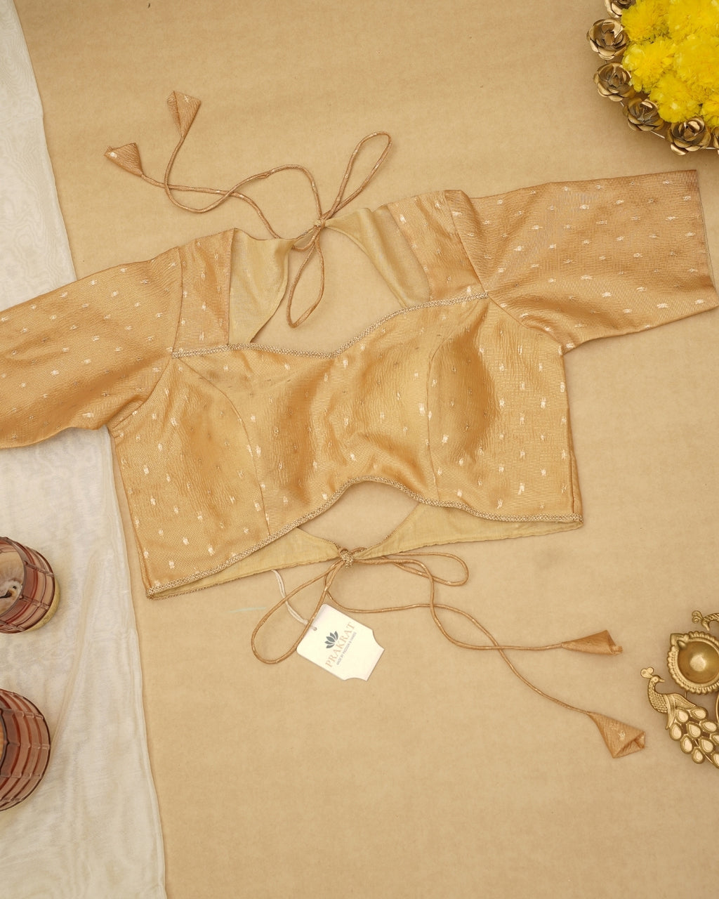 GOLDEN  ORGANZA BLOUSE