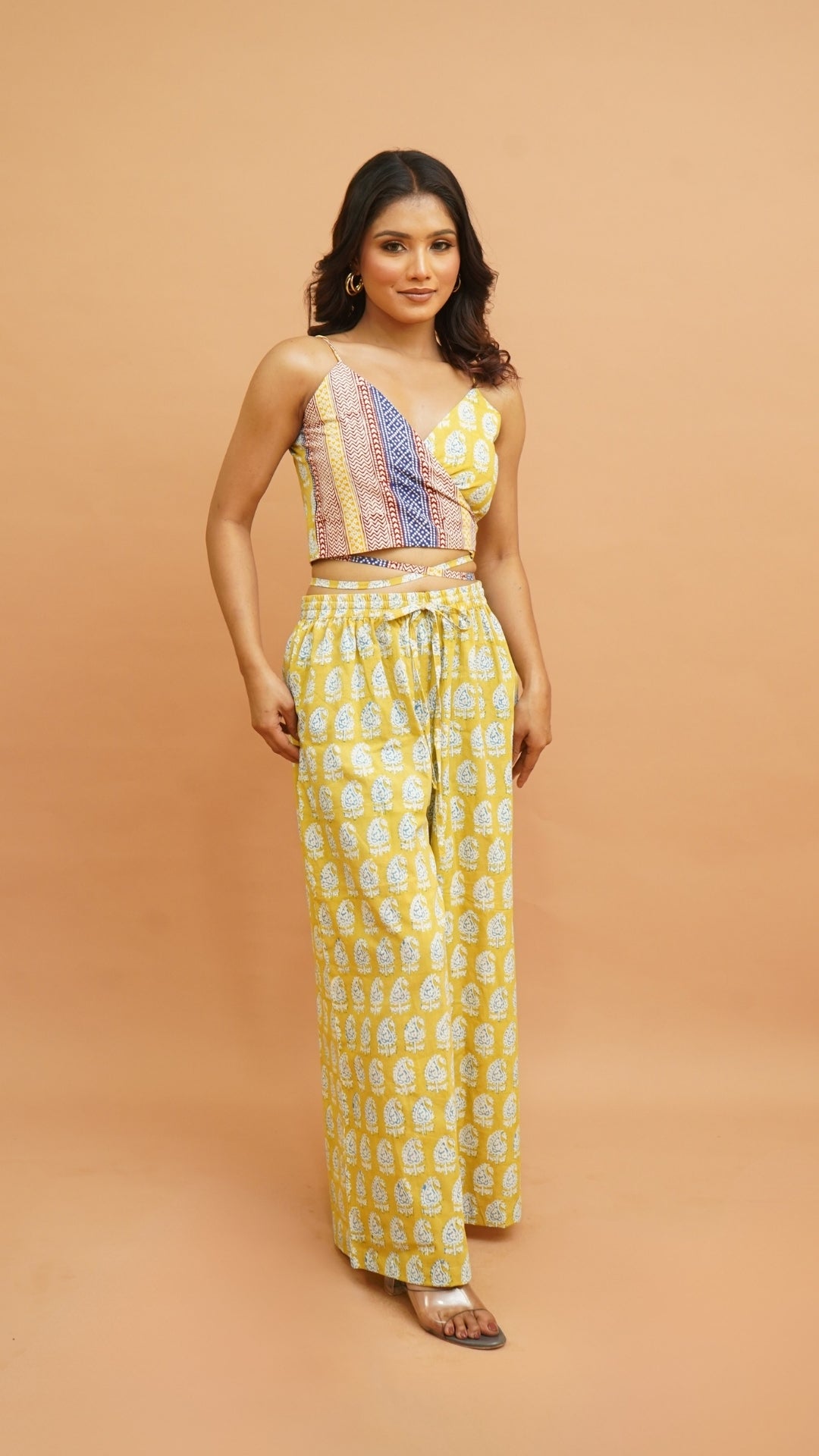 YELLOW-BLUE BAGH PRINT CO-ORD SET