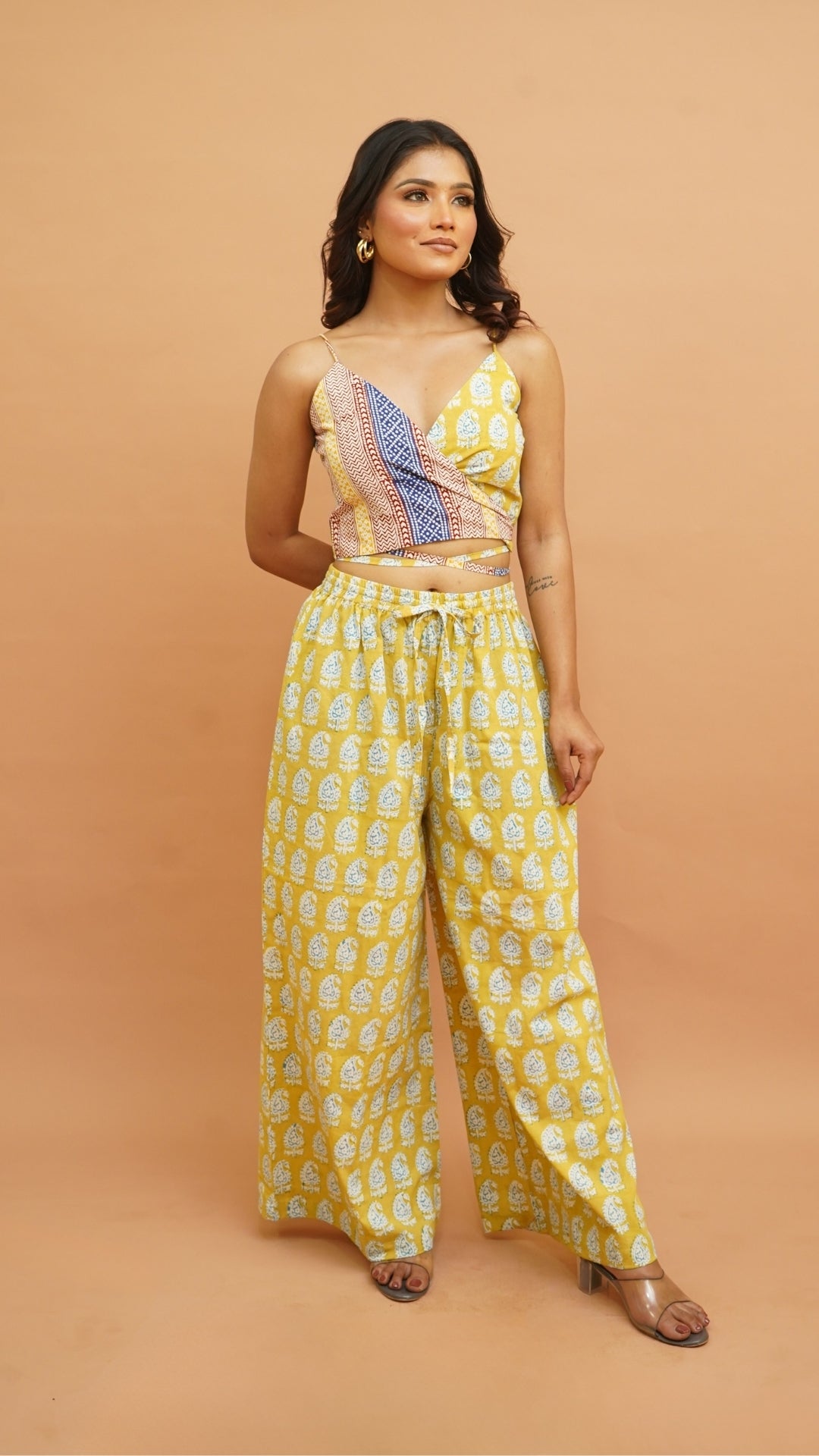 YELLOW-BLUE BAGH PRINT CO-ORD SET