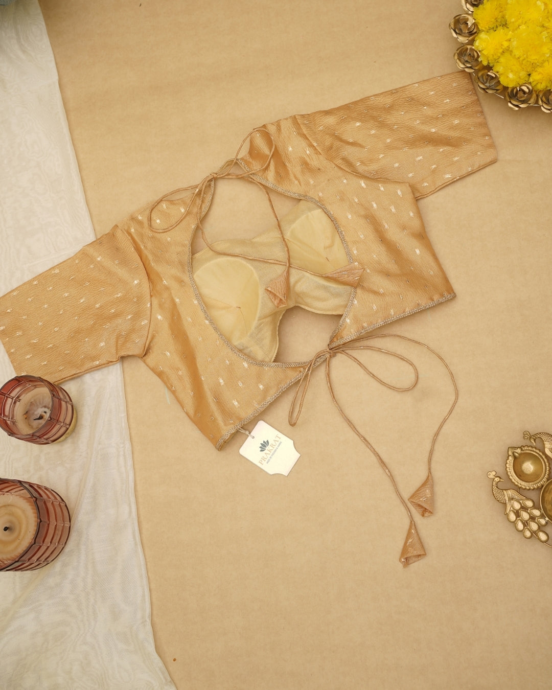 GOLDEN  ORGANZA BLOUSE