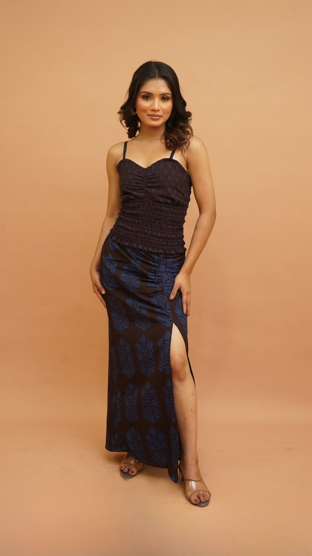 BLUE BLACK BAGH PRINT CO-ORD SET