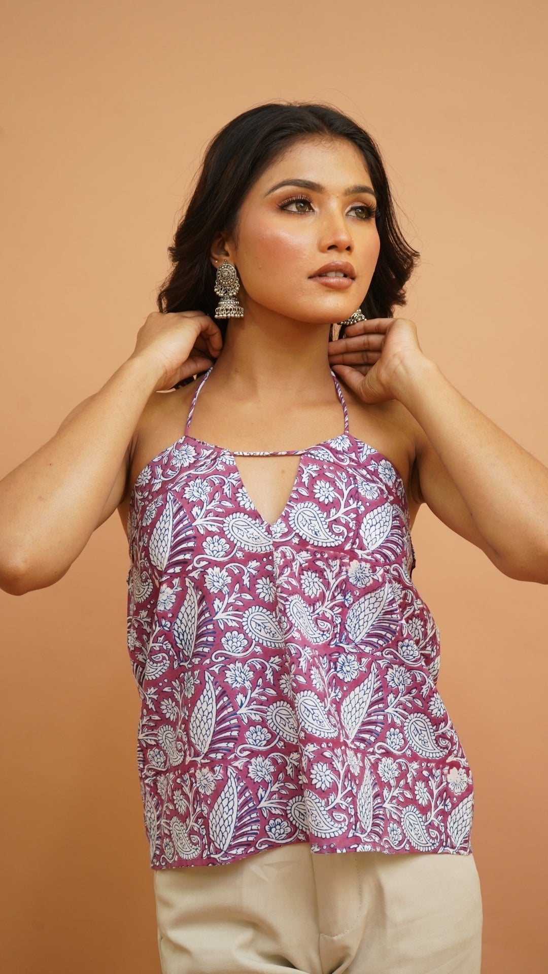 LAVENDER WHITE BAGH PRINT BRALETTES