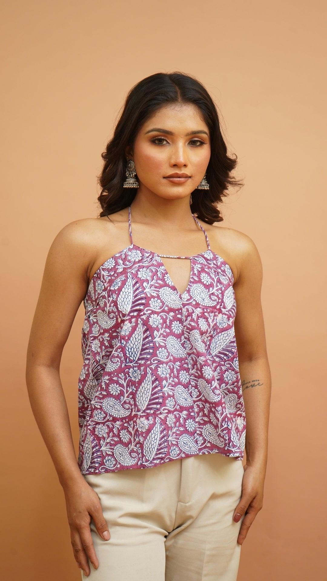 LAVENDER WHITE BAGH PRINT BRALETTES