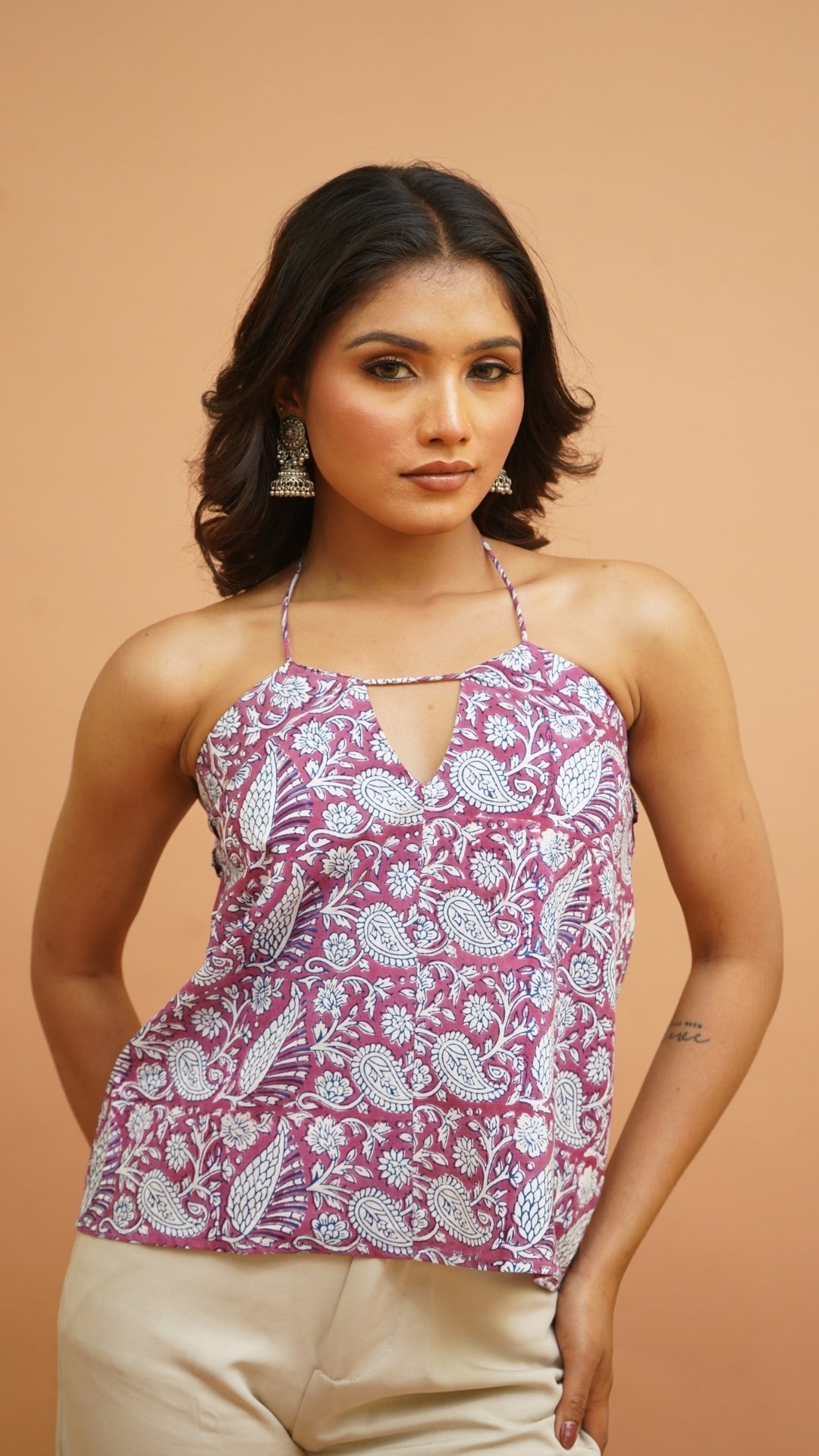 LAVENDER WHITE BAGH PRINT BRALETTES