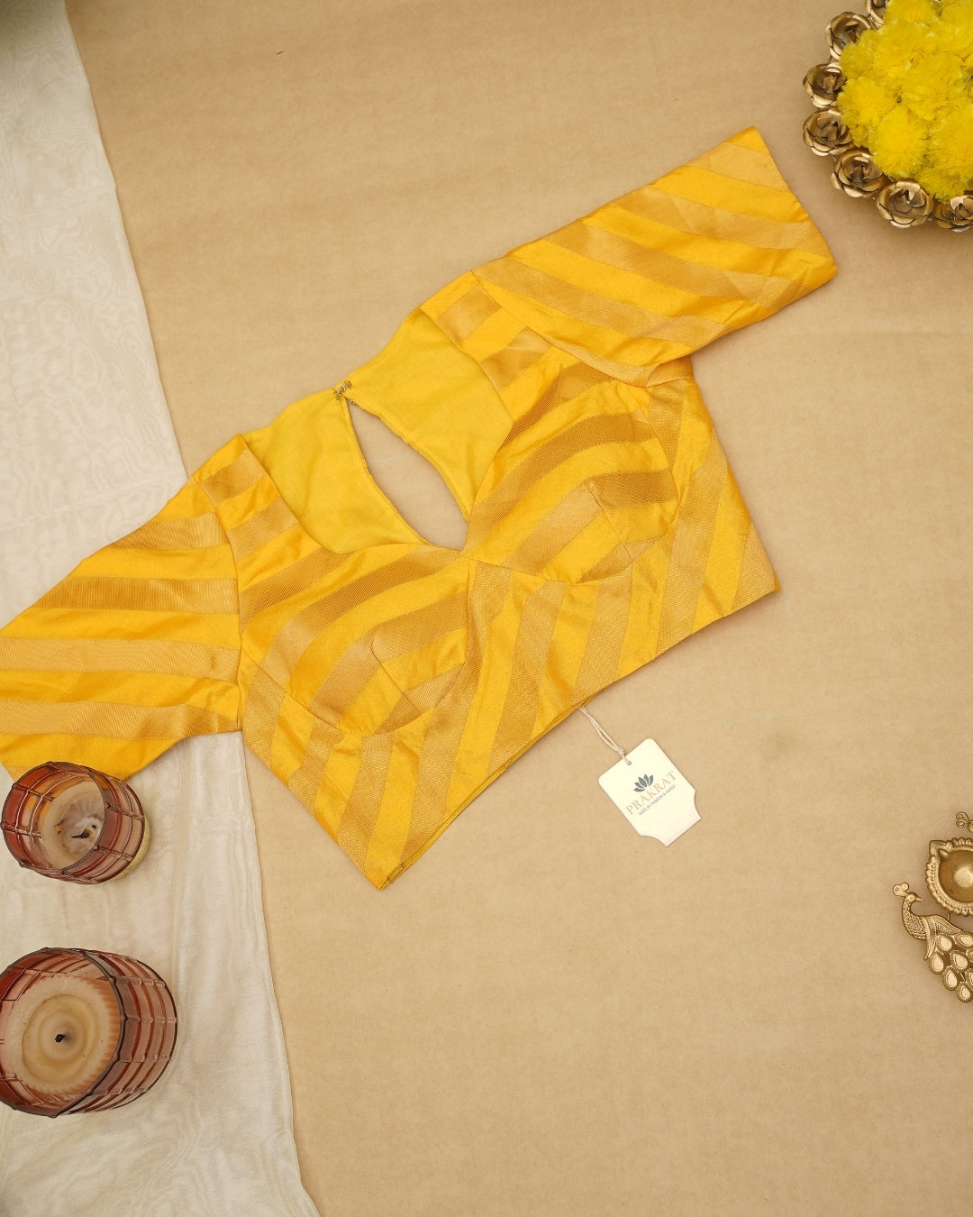 YELLOW GOLDEN ZARI BLOUSE