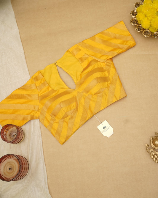 YELLOW GOLDEN ZARI BLOUSE