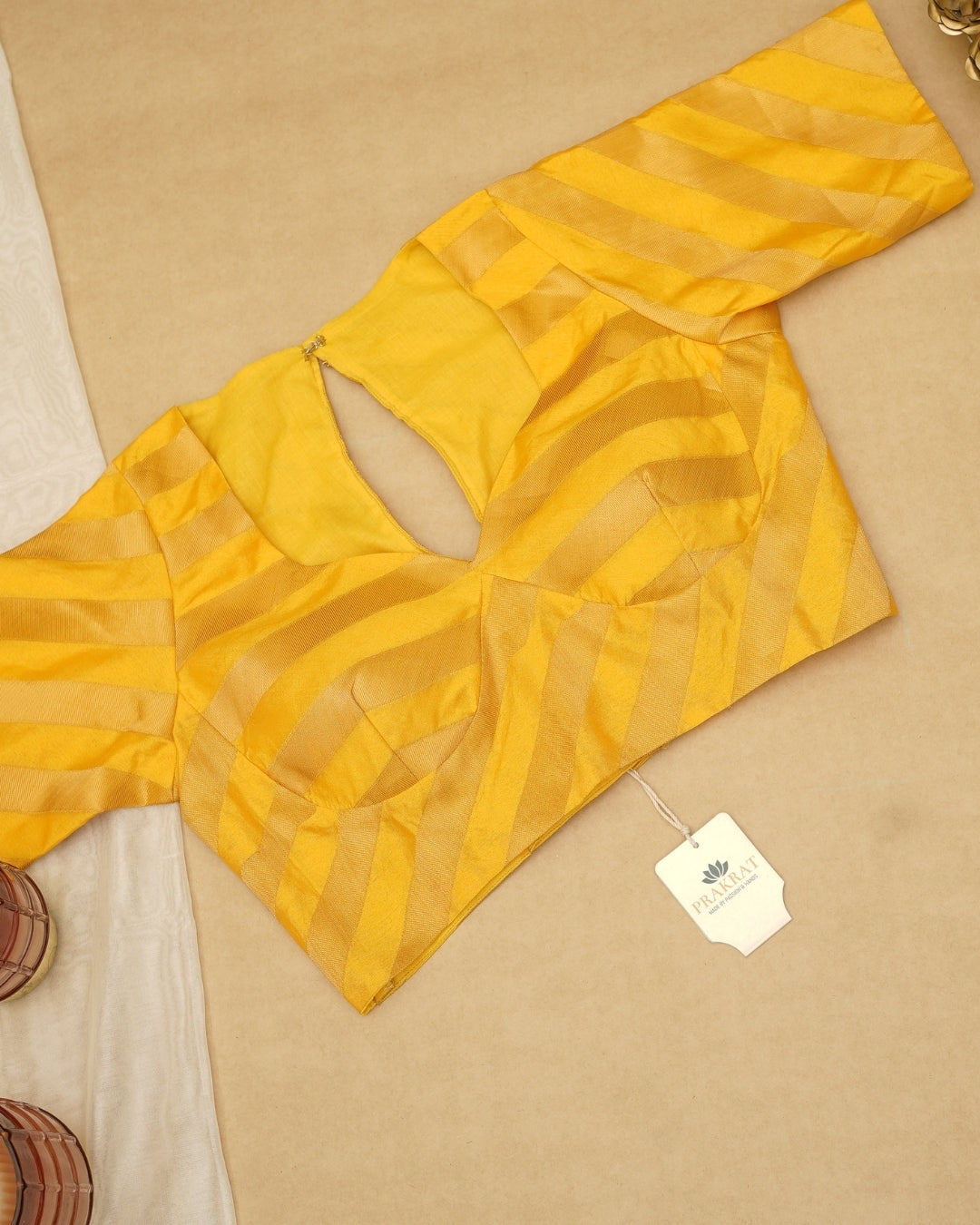 YELLOW GOLDEN ZARI BLOUSE
