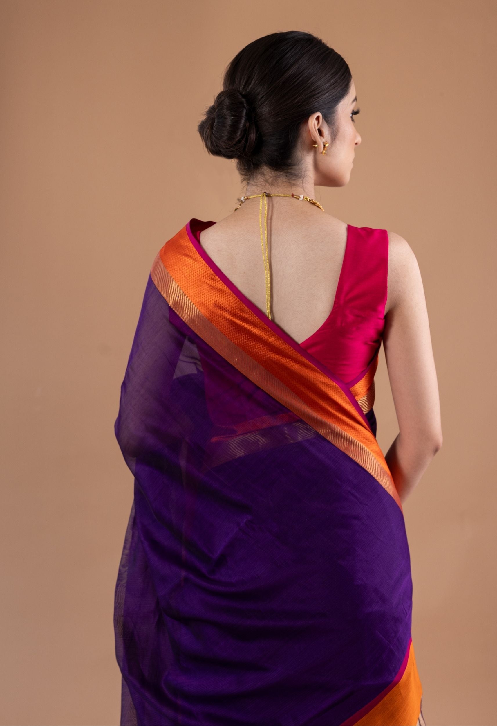 RICH MEGENTA GANGA JAMUNA MAHESHWARI SARRE