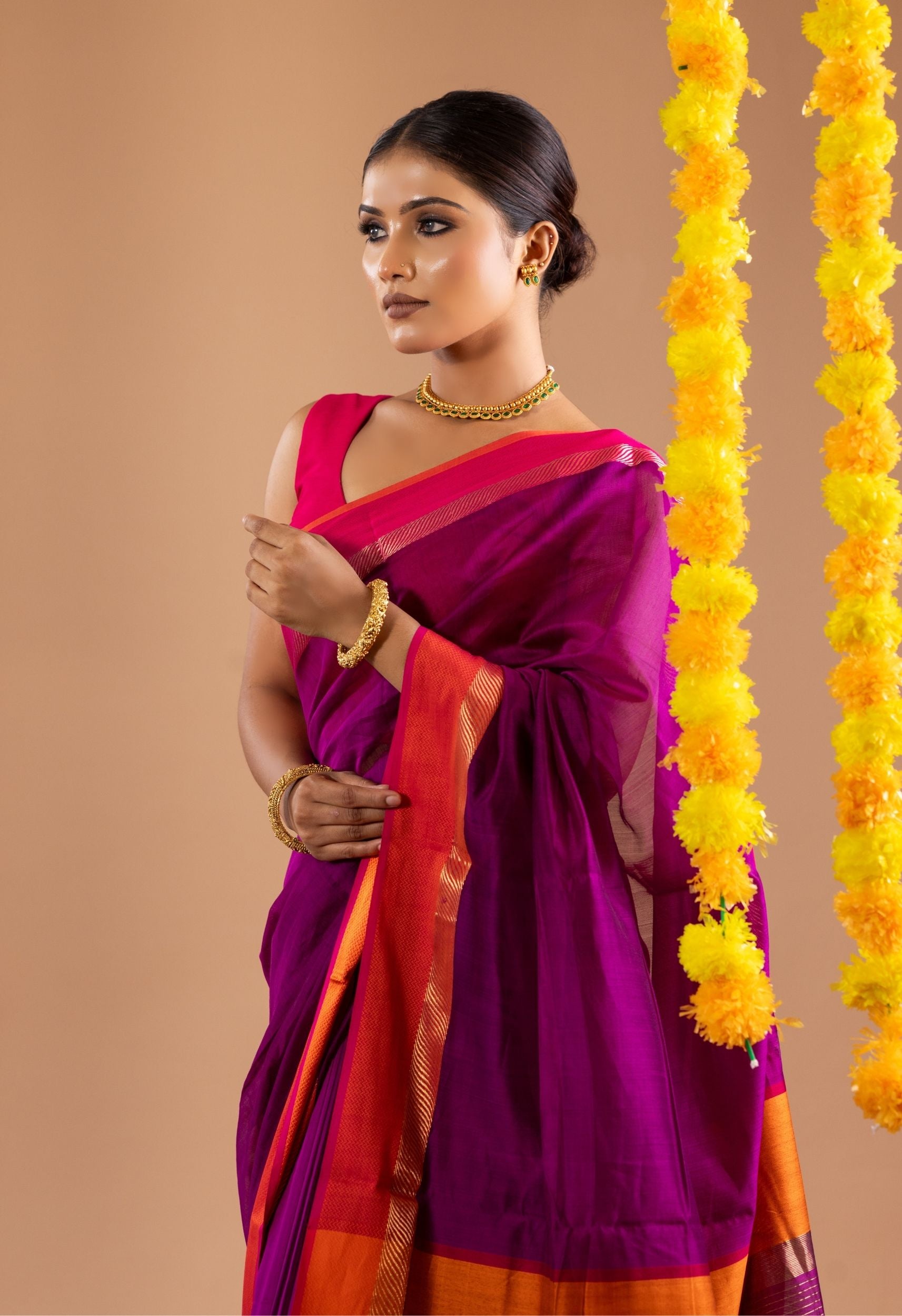 DEEP PURPLE GANGA JAMUNA MAHESHWARI SARRE