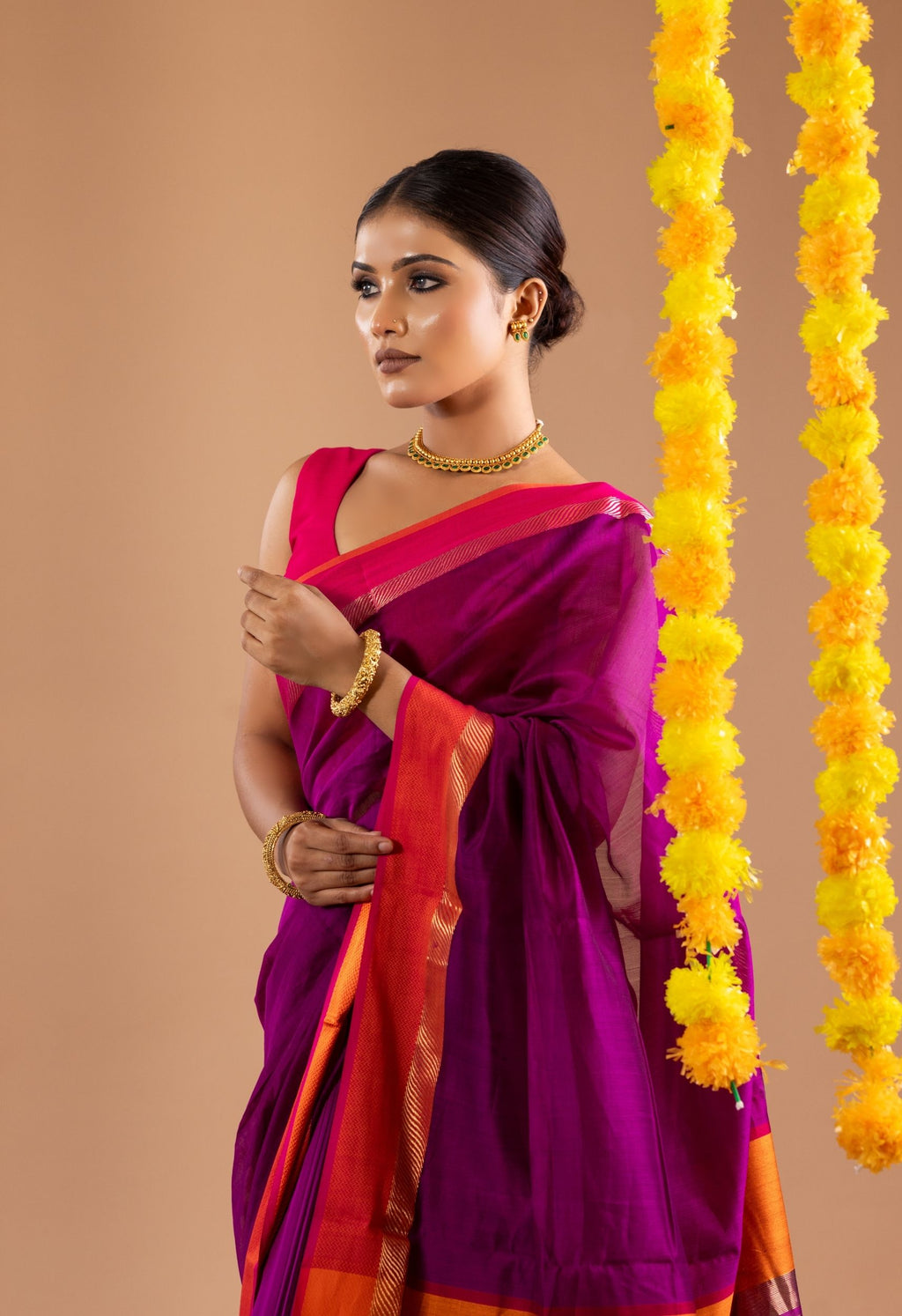 DEEP PURPLE GANGA JAMUNA MAHESHWARI SARRE