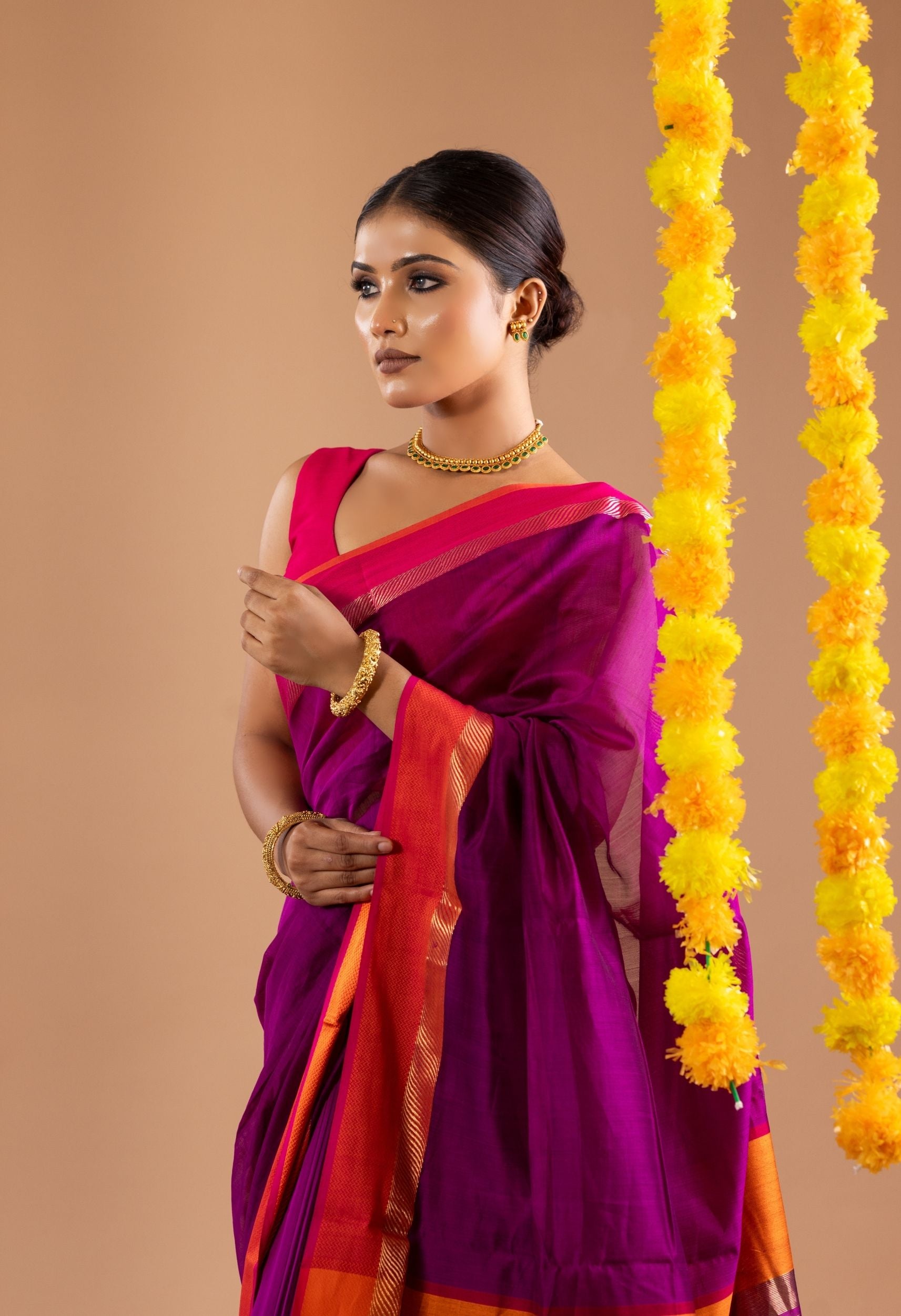 DEEP PURPLE GANGA JAMUNA MAHESHWARI SARRE