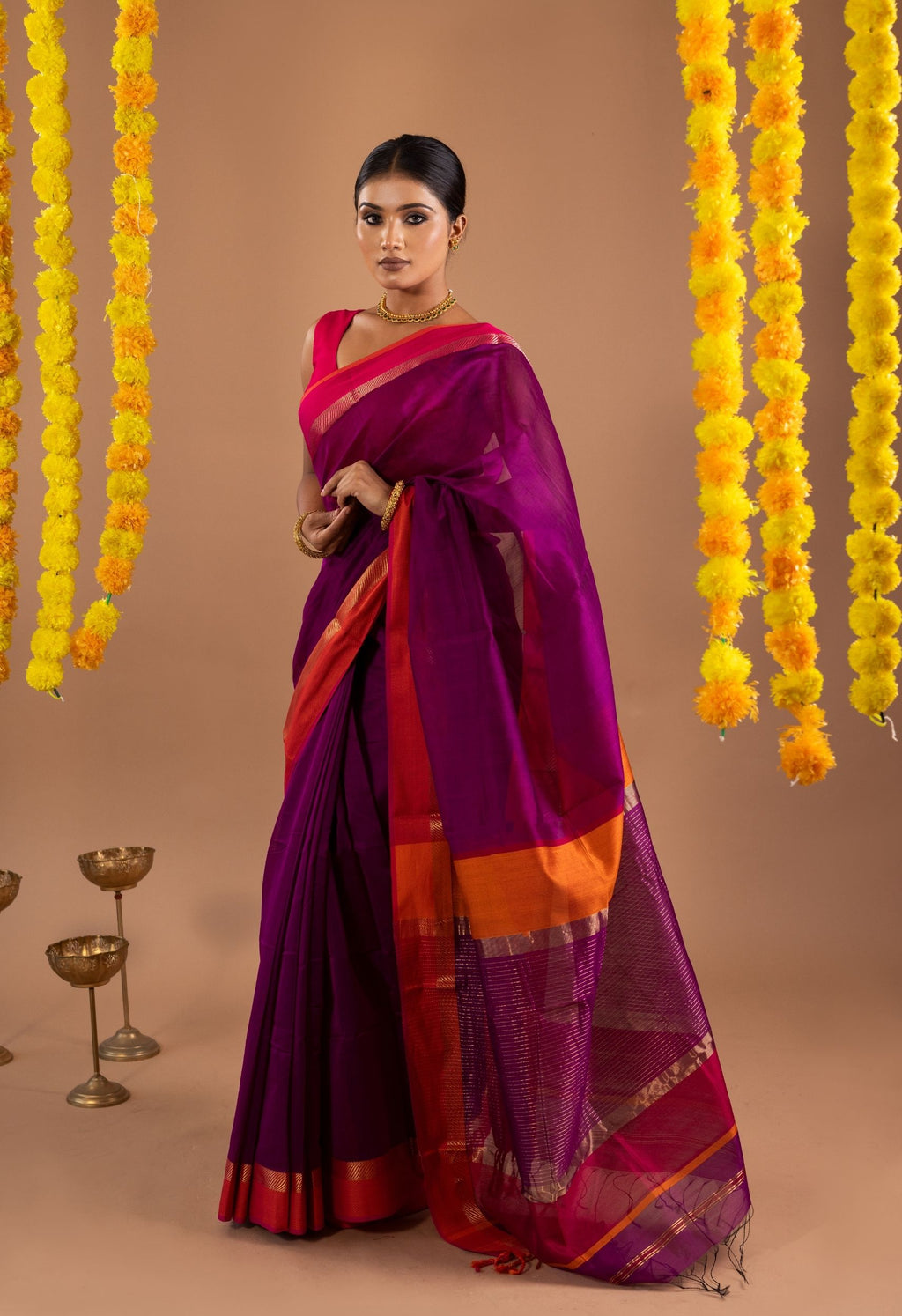 DEEP PURPLE GANGA JAMUNA MAHESHWARI SARRE