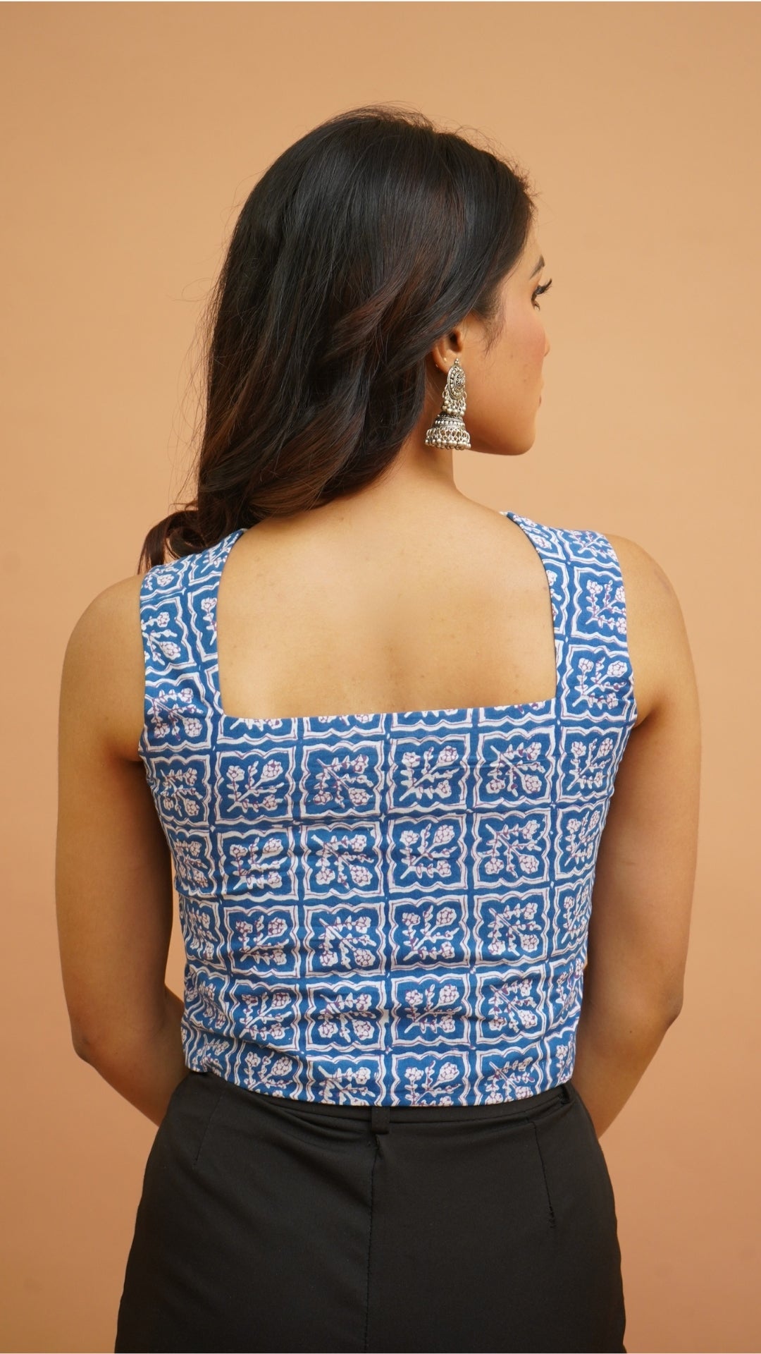 INDIGO BLUE WHITE BAGH PRINT TOP