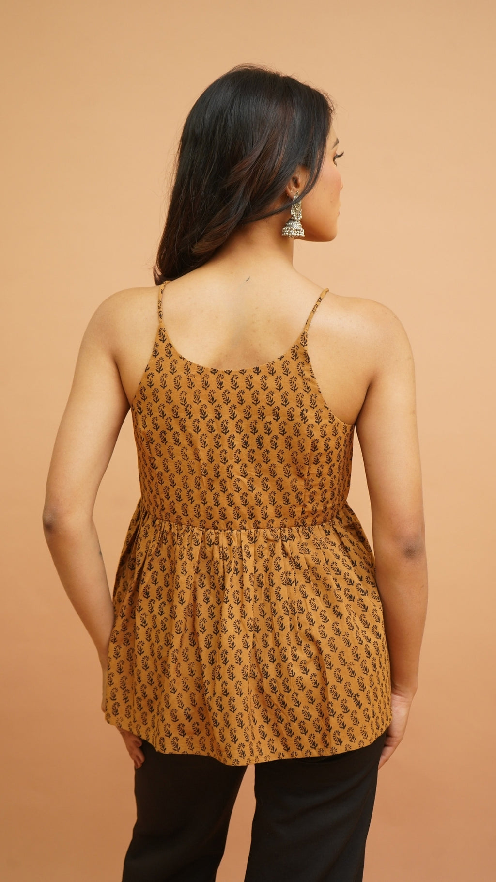 BROWN BLACK BAGH PRINT BRALETTES