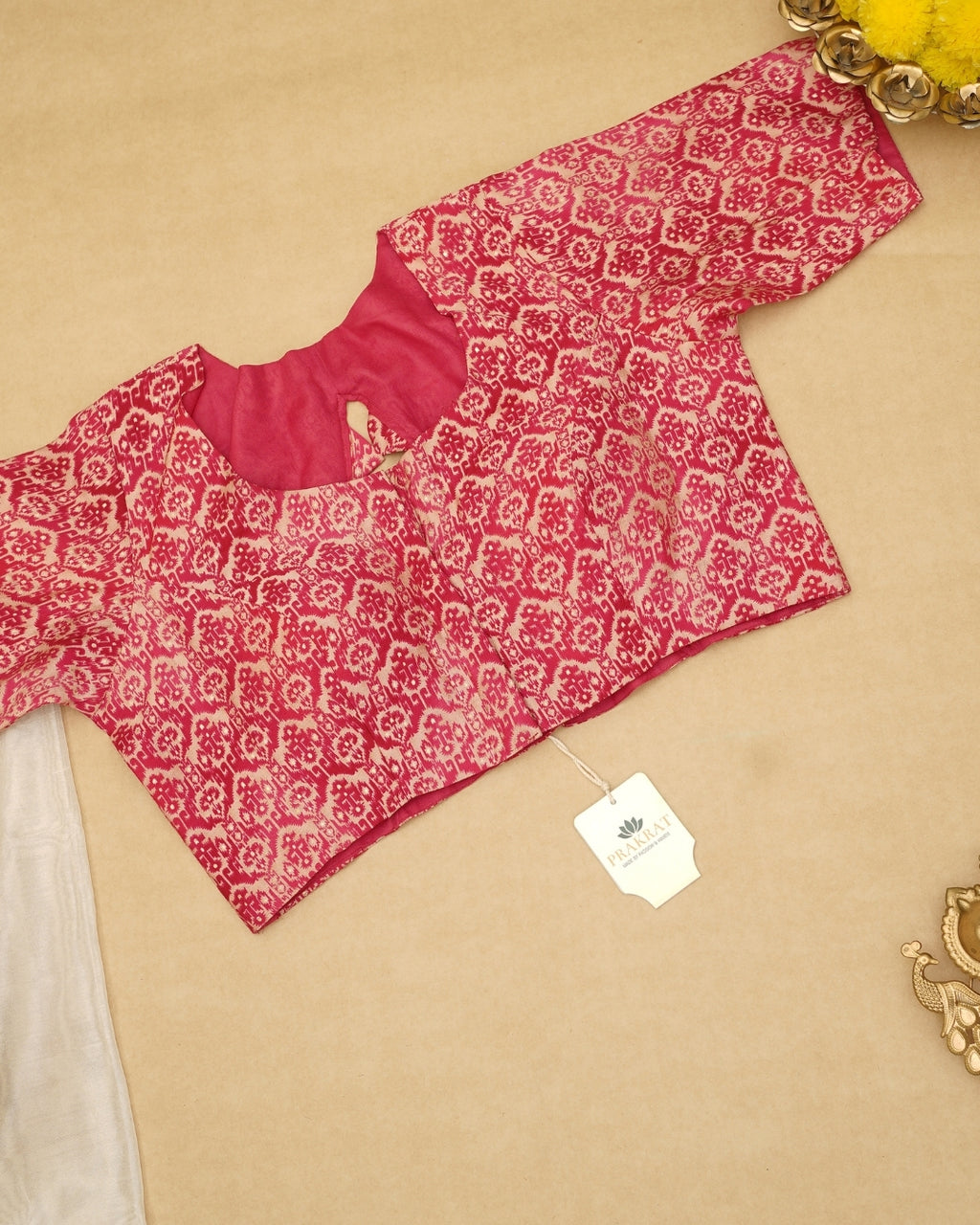 PINK ROUND NECK BLOUSE