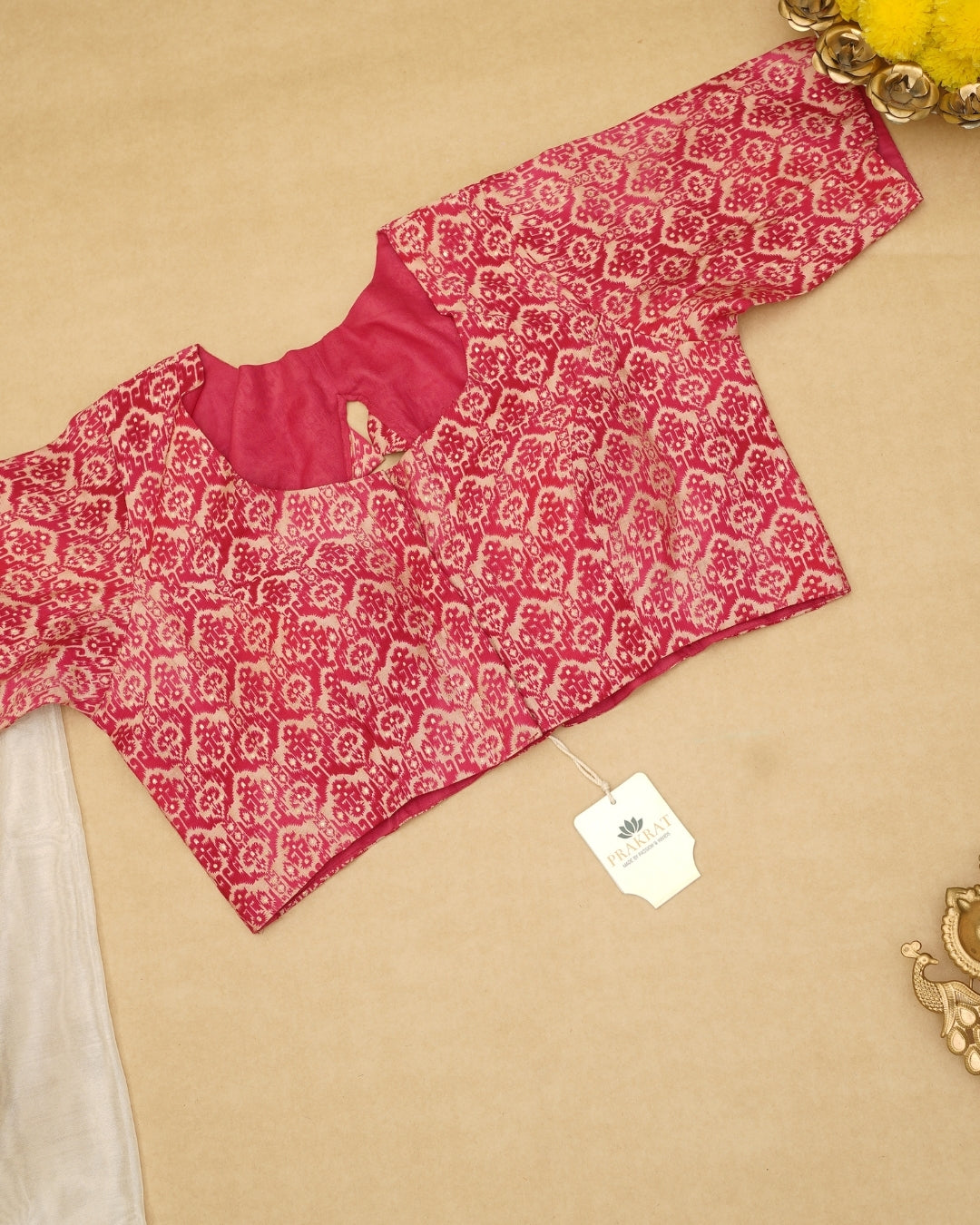 PINK ROUND NECK BLOUSE