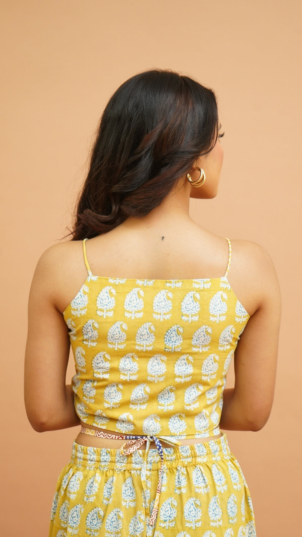 YELLOW-BLUE BAGH PRINT BRALETTES
