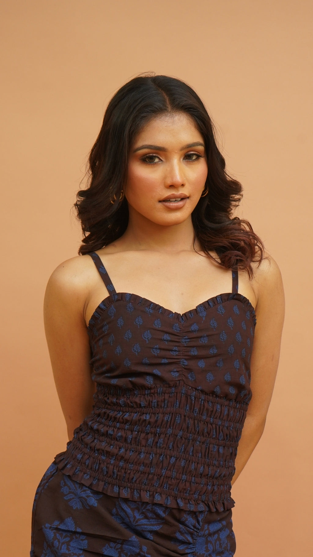 BLUE BLACK BAGH PRINT BRALETTES