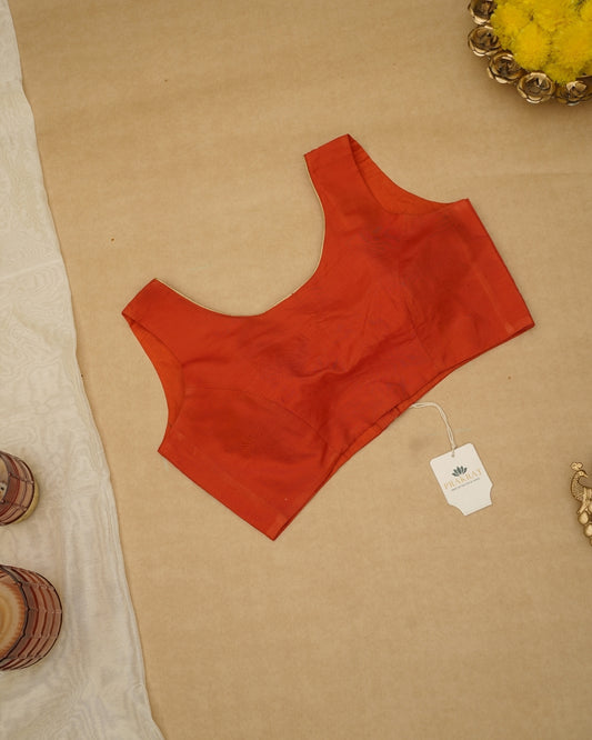 ORANGE COTTON BLOUSE