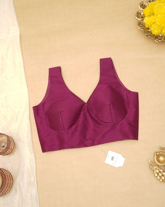 PURPLE V-NECK BLOUSE