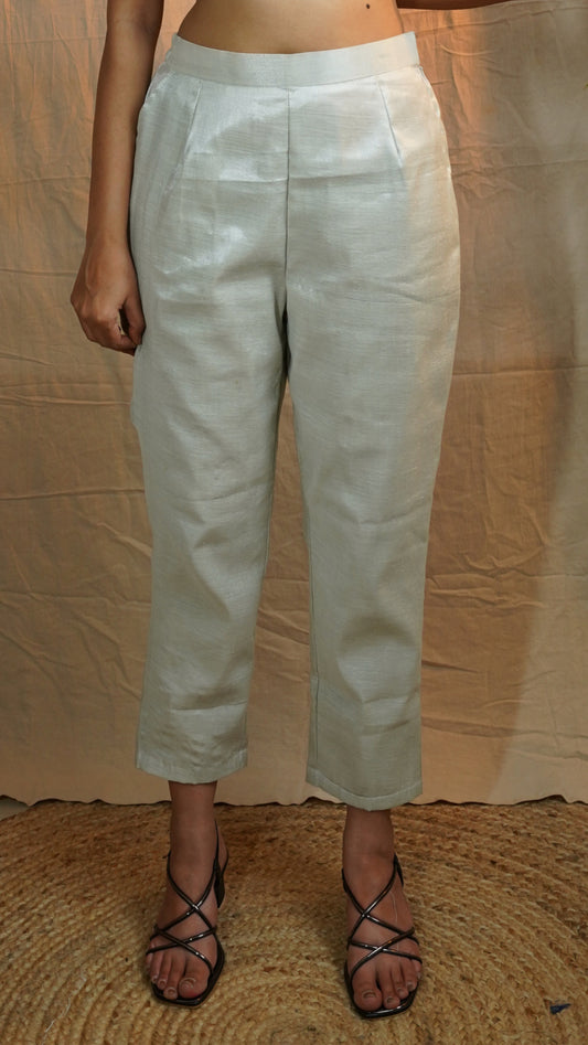 SILVER ZARI PANT