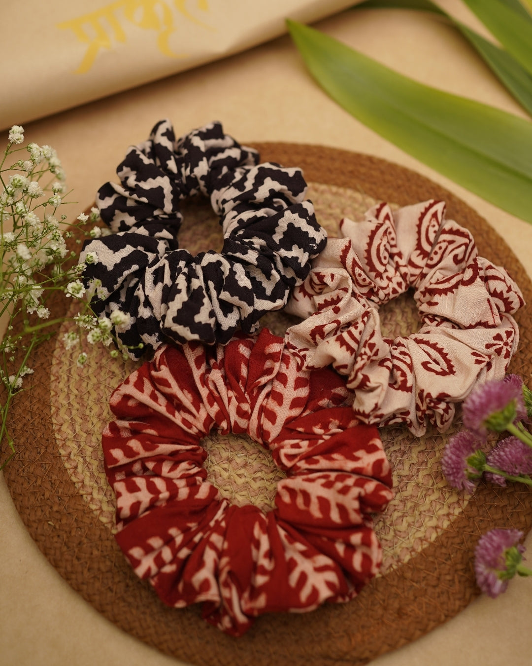 BAGH TRIO SCRUNCHIES – SET 03