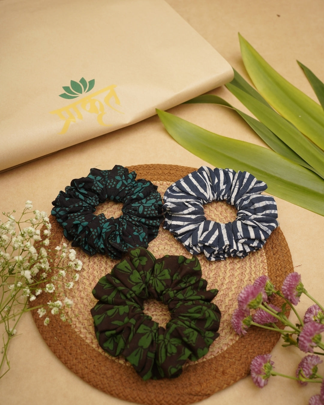 BAGH TRIO SCRUNCHIES – SET 07