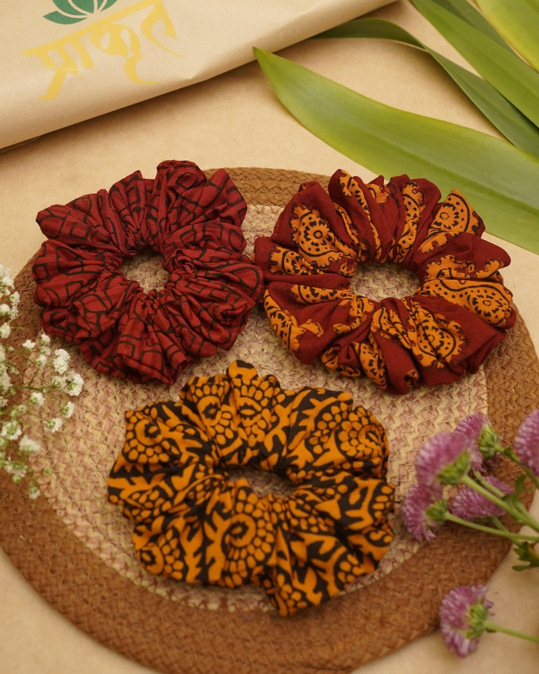 BAGH TRIO SCRUNCHIES – SET 10