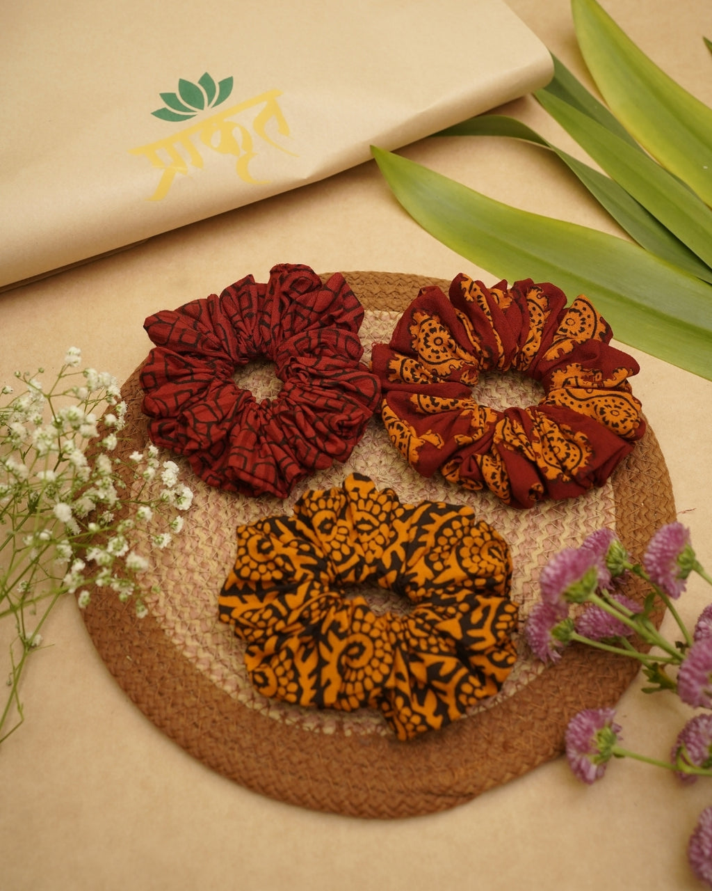 BAGH TRIO SCRUNCHIES – SET 10