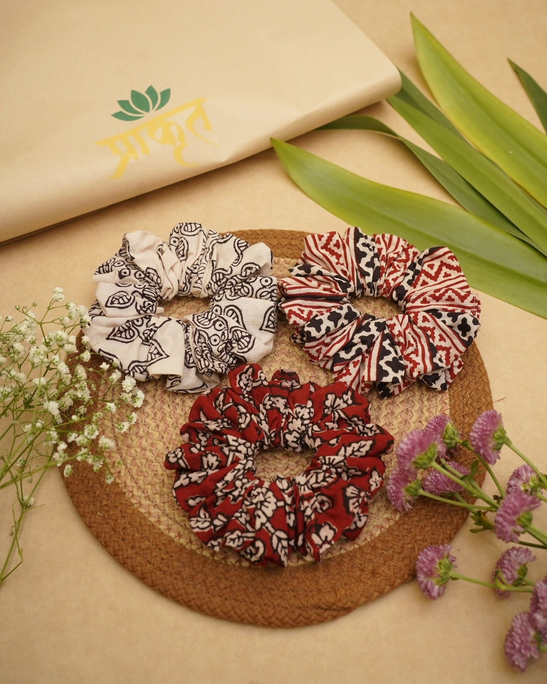 BAGH TRIO SCRUNCHIES – SET 06