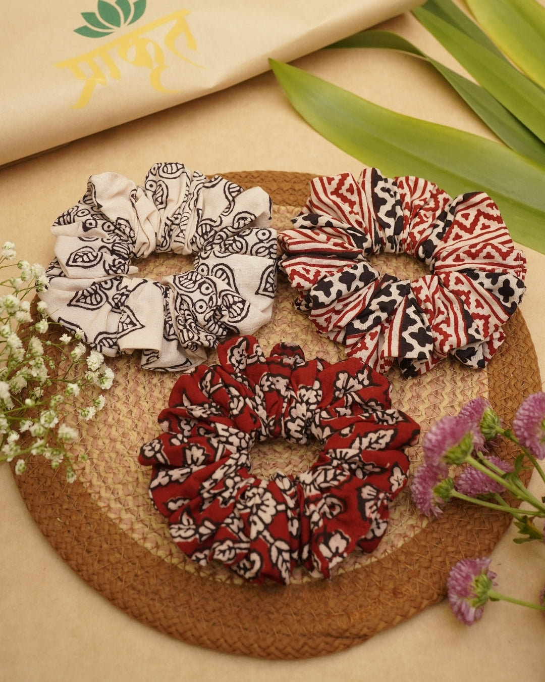 BAGH TRIO SCRUNCHIES – SET 06