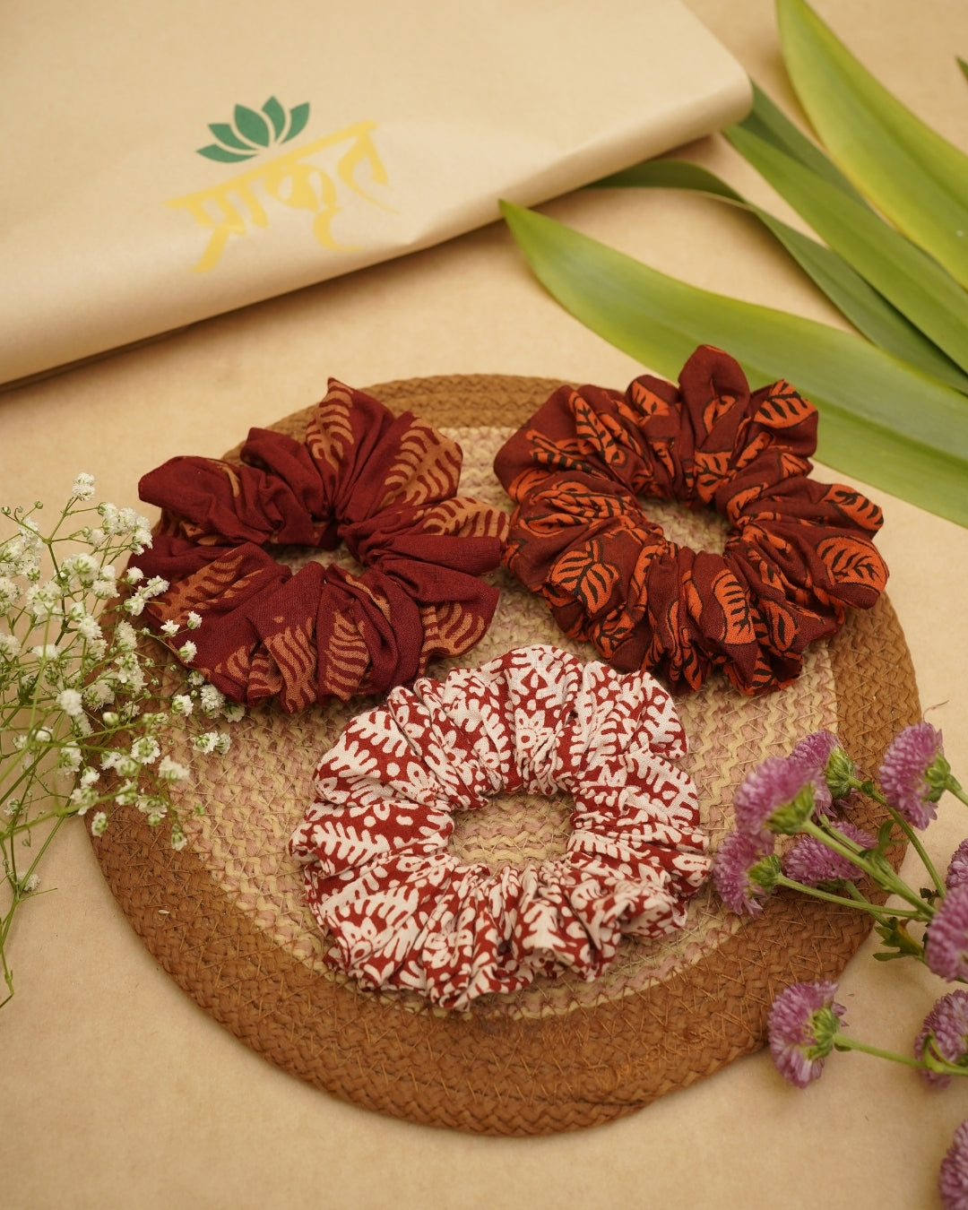 BAGH TRIO SCRUNCHIES – SET 12