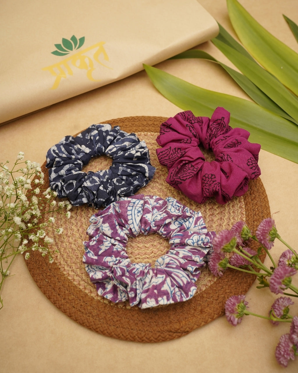 BAGH TRIO SCRUNCHIES – SET 04
