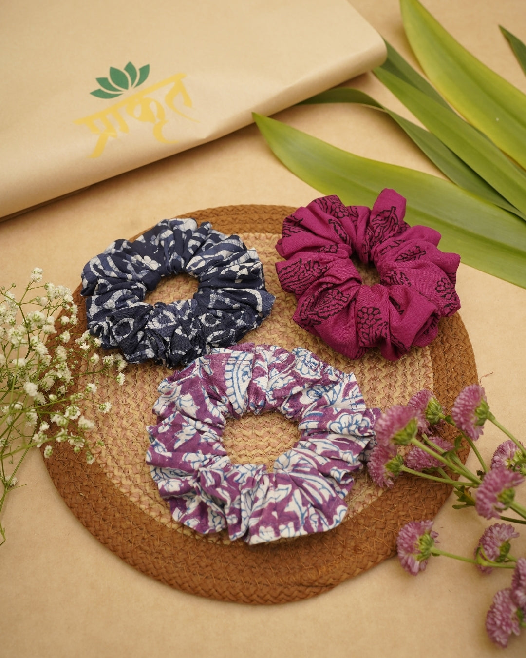 BAGH TRIO SCRUNCHIES – SET 04
