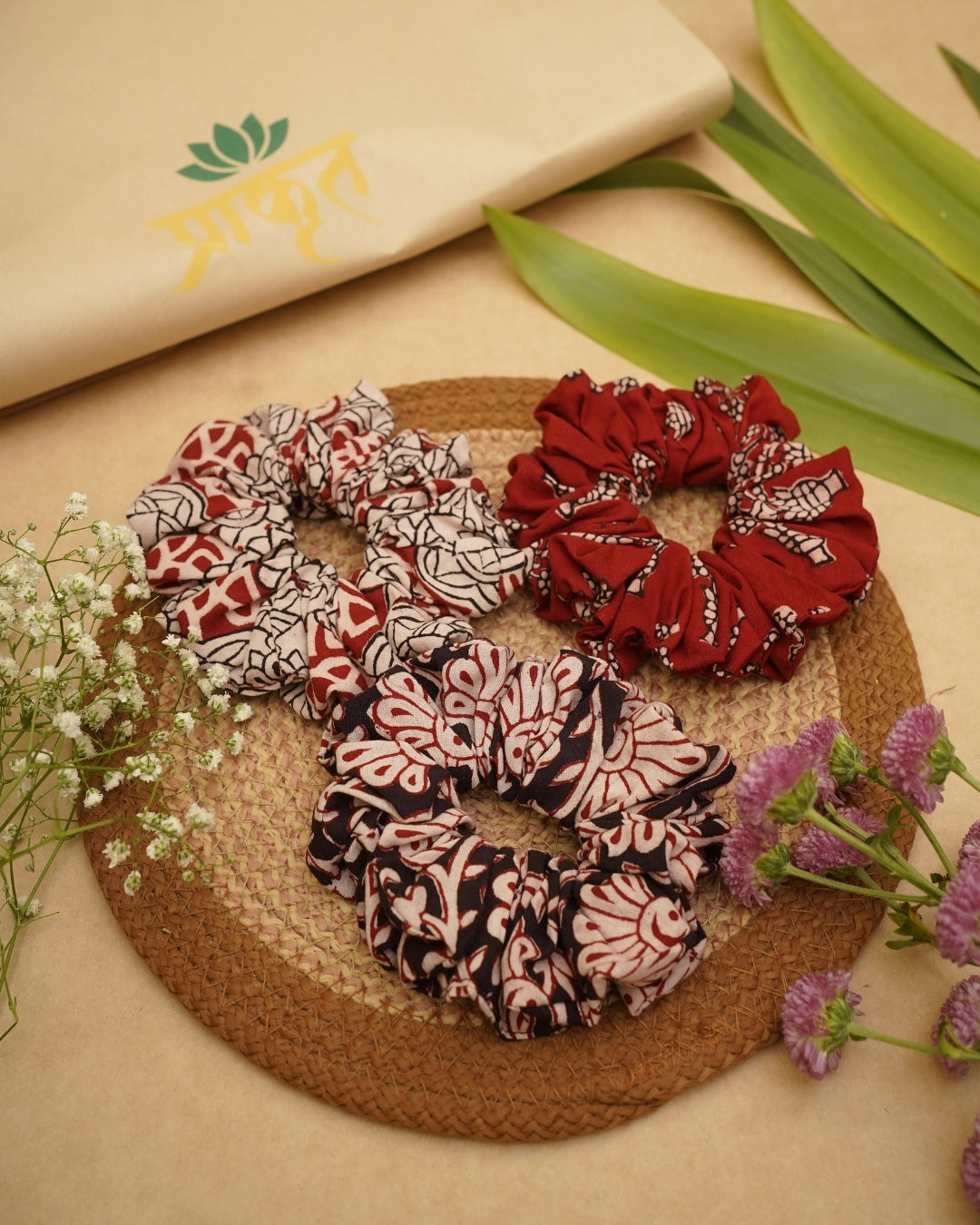 BAGH TRIO SCRUNCHIES – SET 08