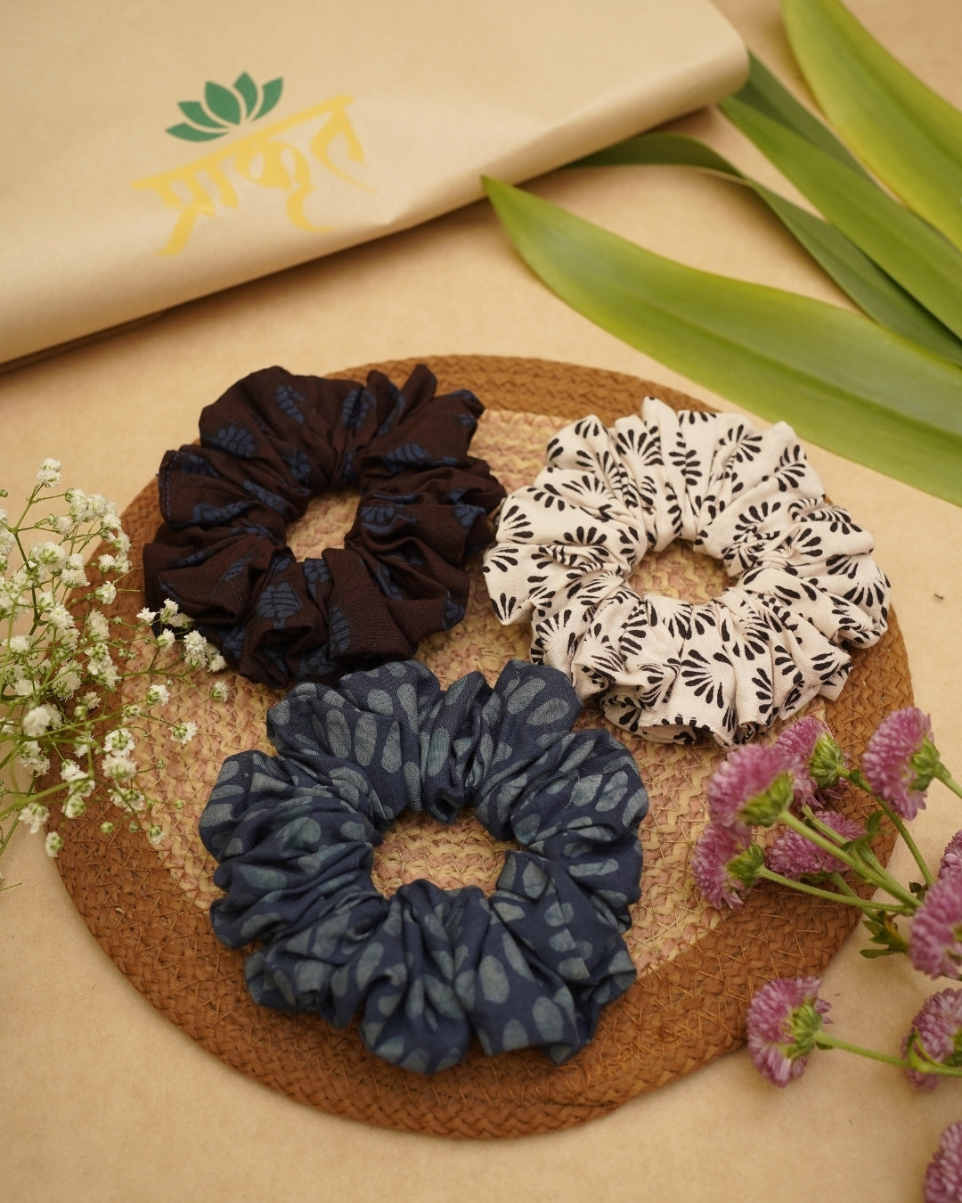 BAGH TRIO SCRUNCHIES – SET 09