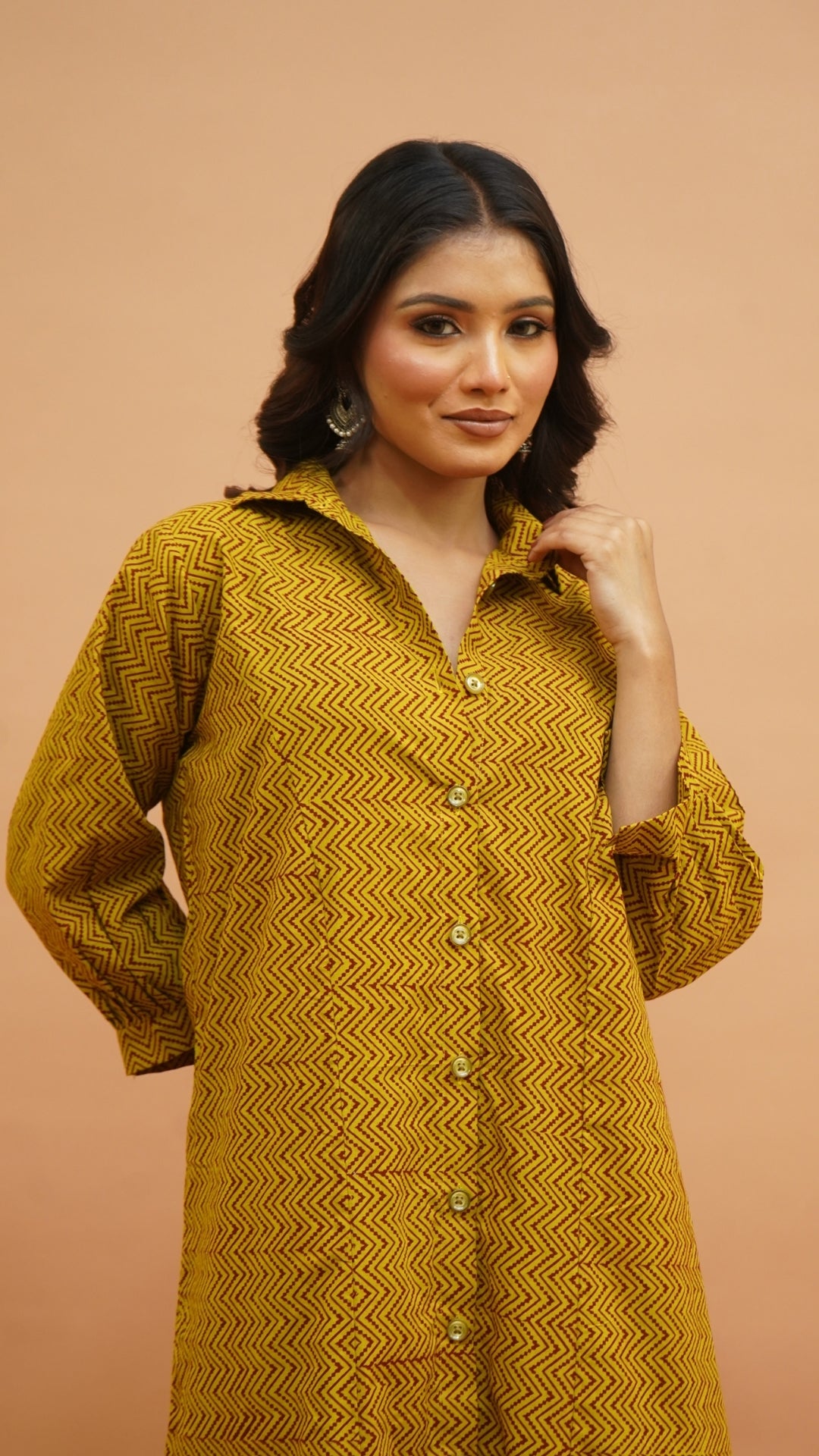 GREEN MEROON BAGH PRINT DRESS