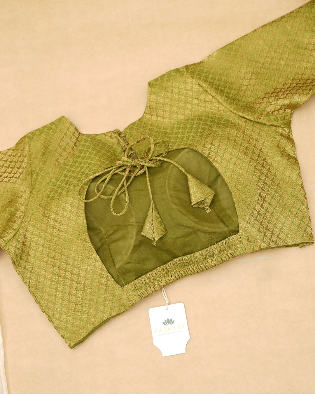 GREEN BANARASI BROCADE BLOUSE