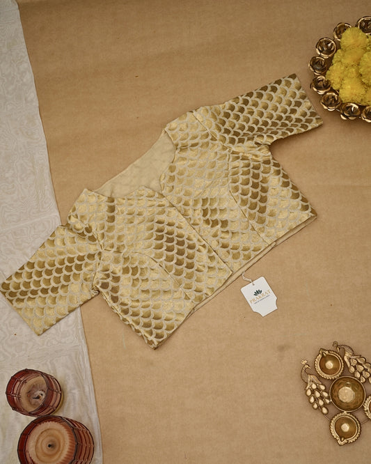 GOLDEN BROCADE BLOUSE