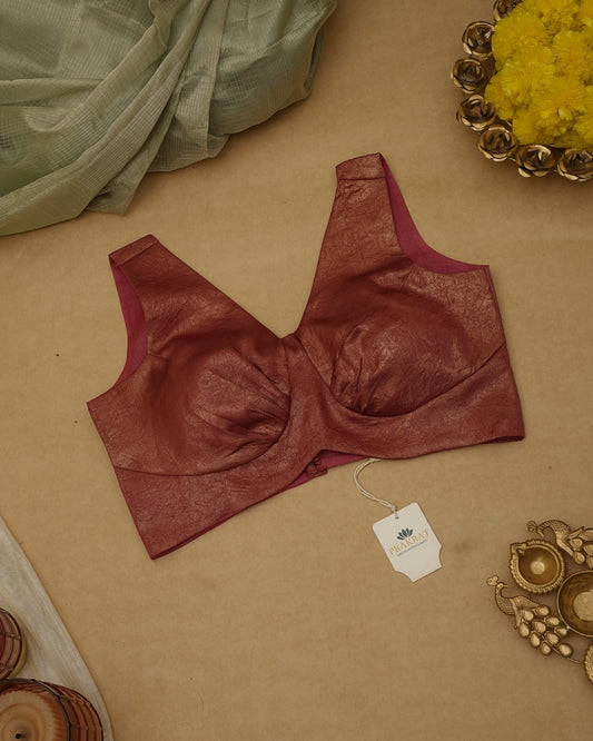 MAROON PINK SILK BLOUSE