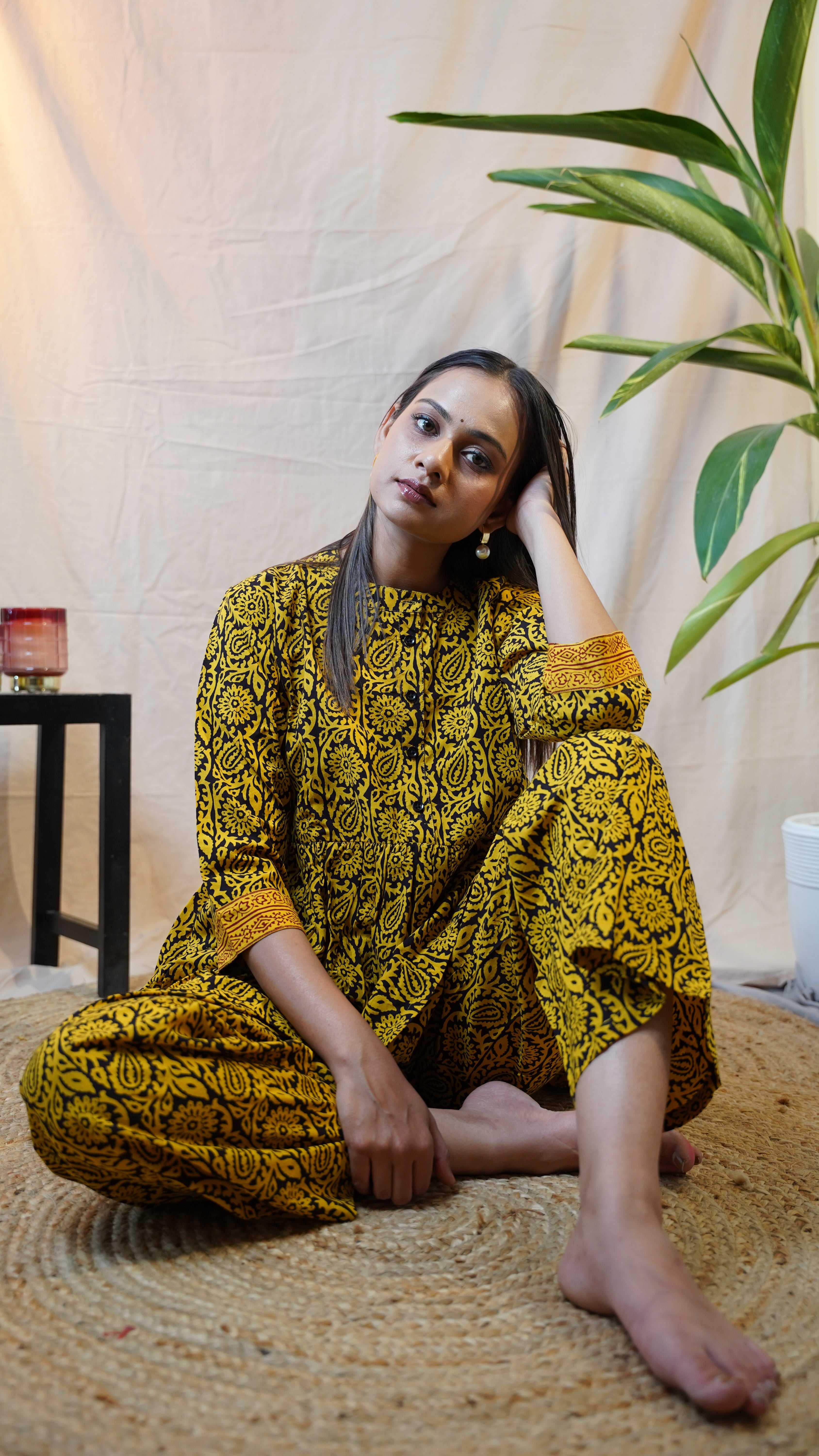 BLACK YELLOW BAGH PRINT CO-ORD SET