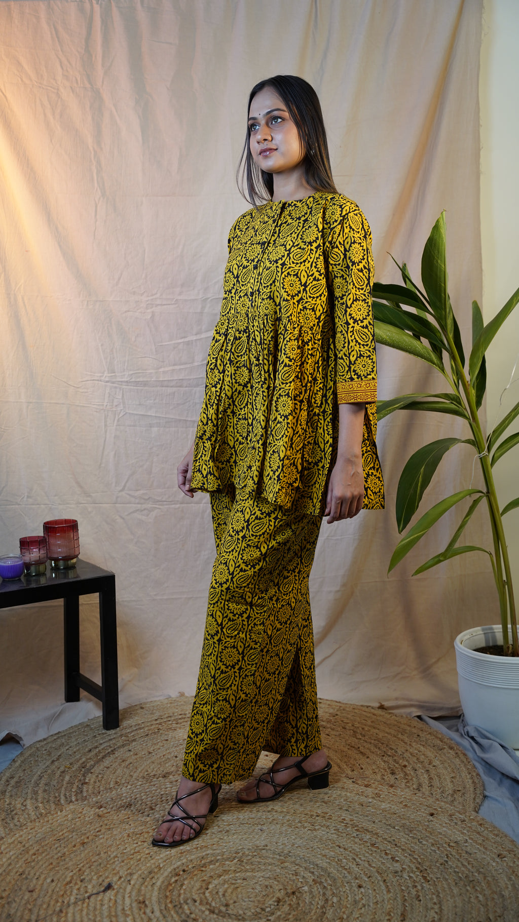 BLACK YELLOW BAGH PRINT CO-ORD SET