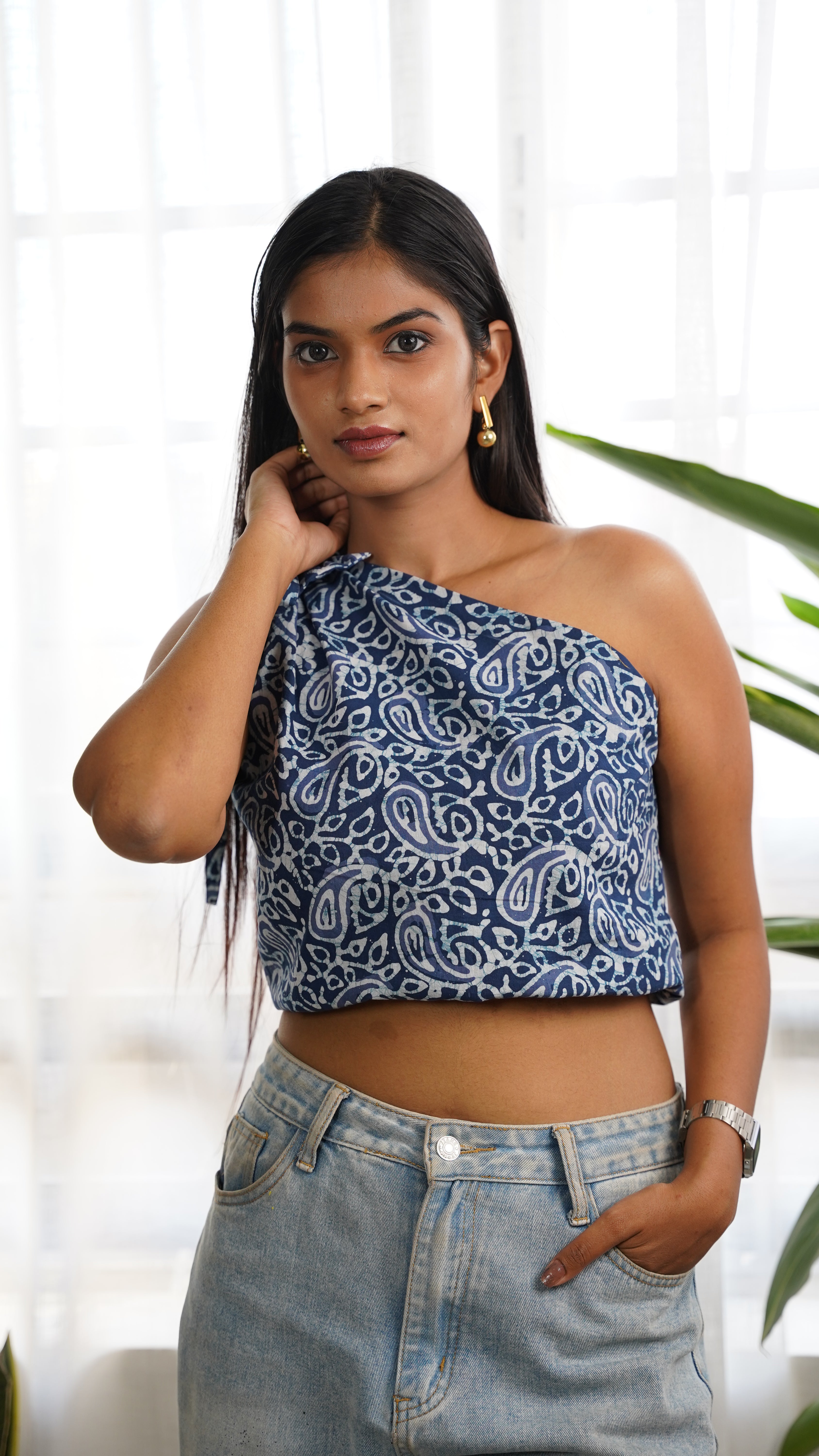 BLUE PAISLEY BATIK PRINT BRALETTS